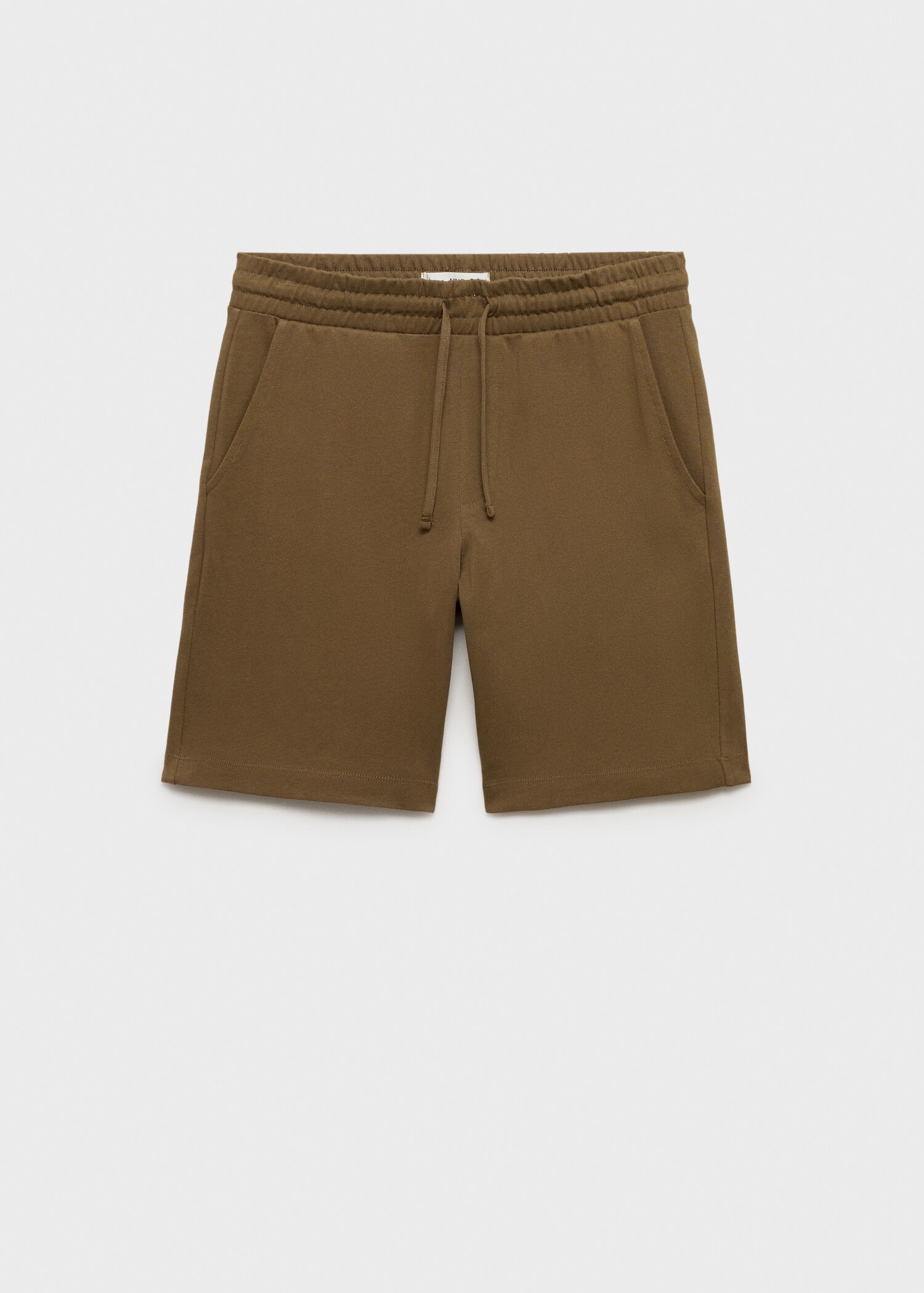 100% cotton bermuda shorts with drawstring - Article without model