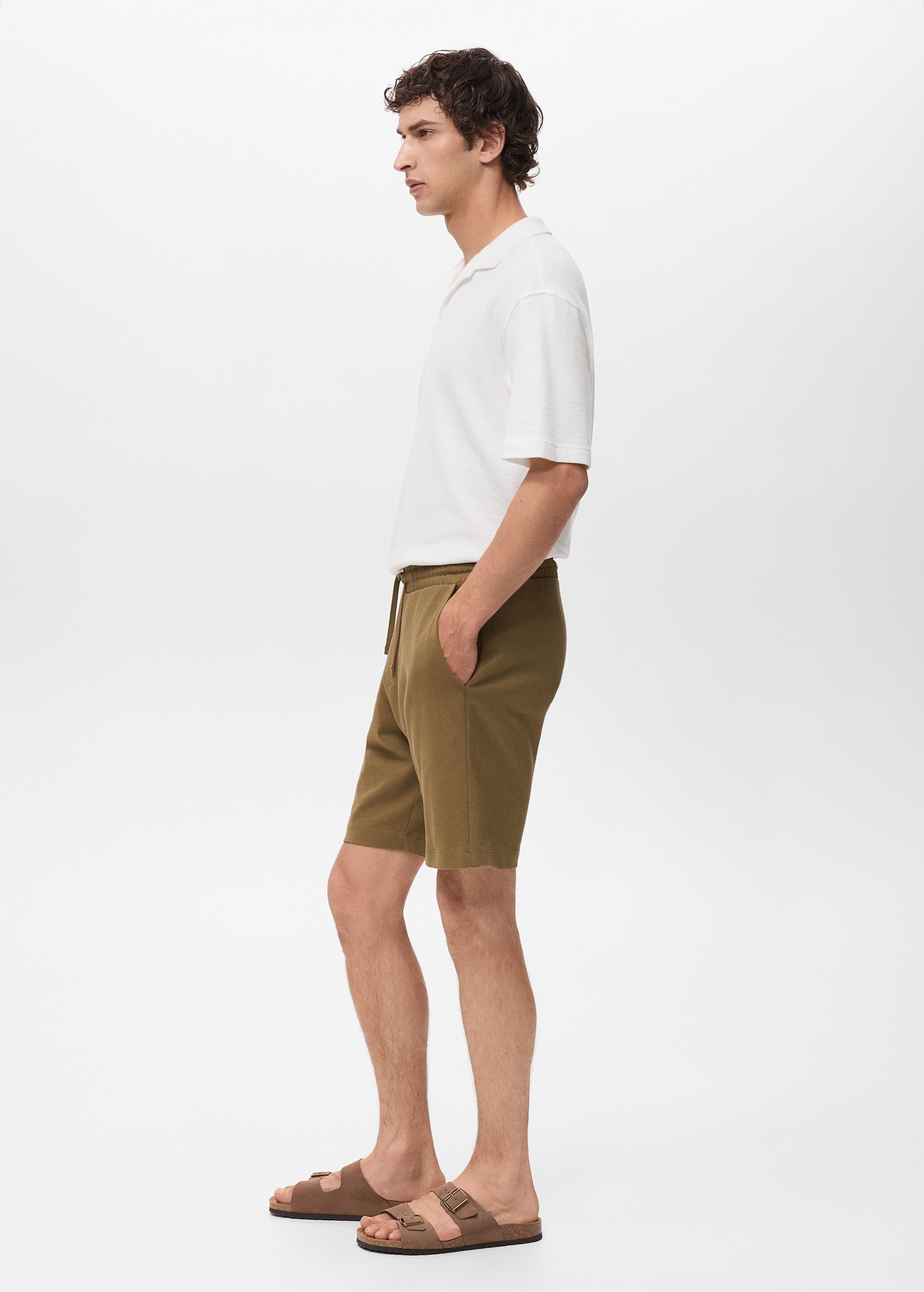 100% cotton bermuda shorts with drawstring - Details of the article 2