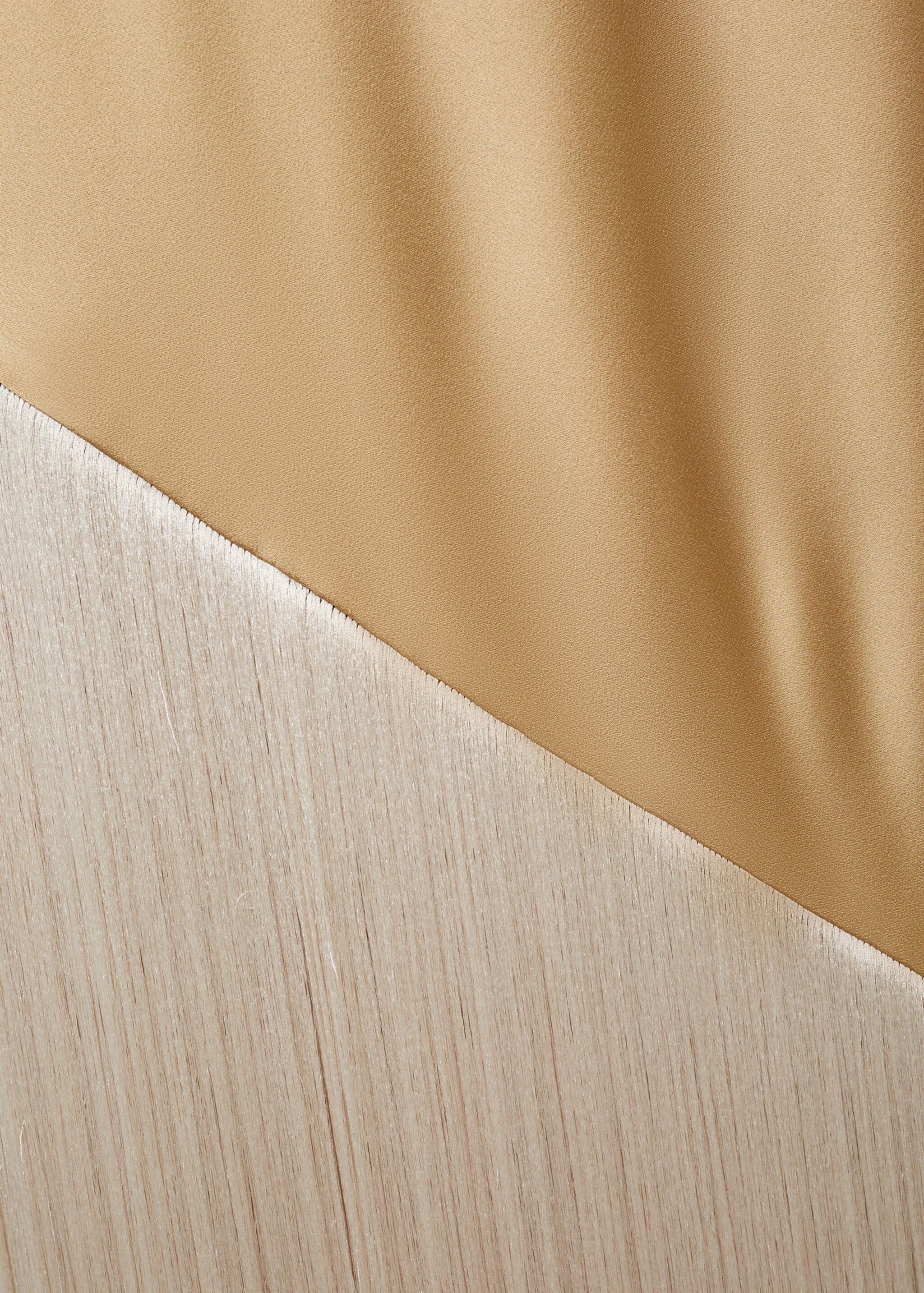 Asymmetrical satin dress with fringes - Details of the article 8