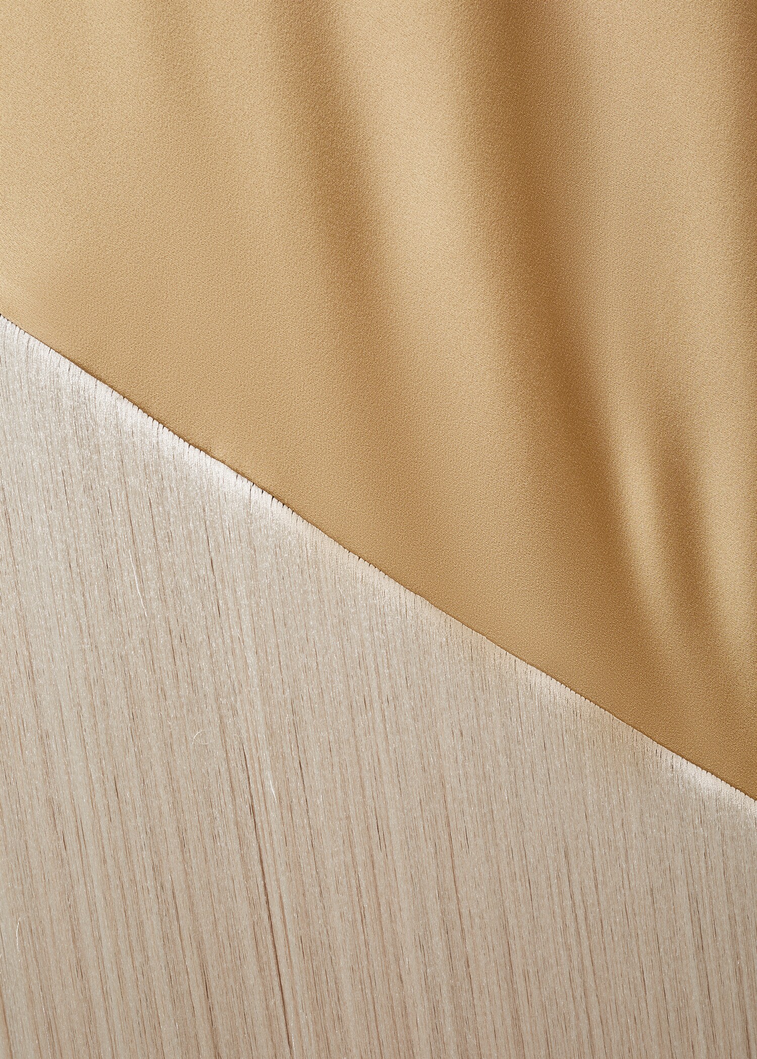 Asymmetrical satin dress with fringes - Details of the article 8