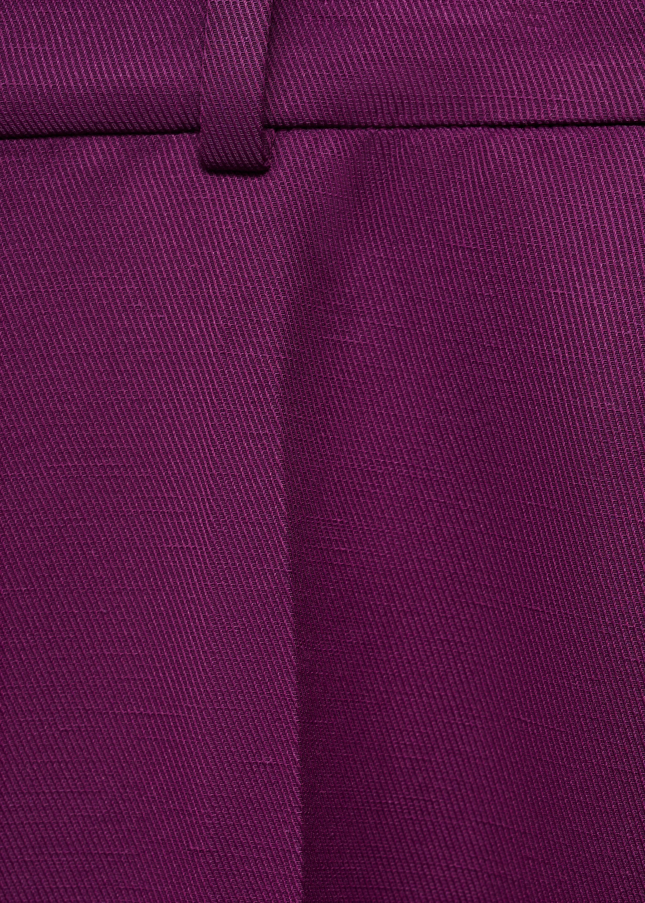 Straight-fit linen-blend suit trousers - Details of the article 0