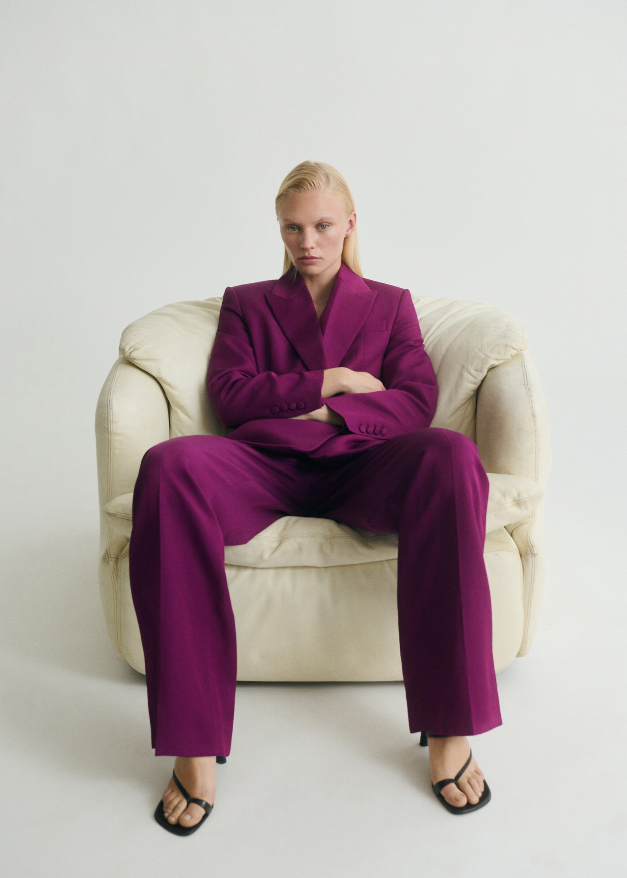 Straight-fit suit trousers - Details of the article 6