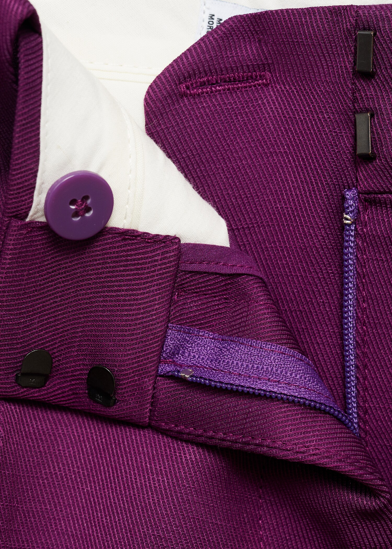 Straight-fit linen-blend suit trousers - Details of the article 8