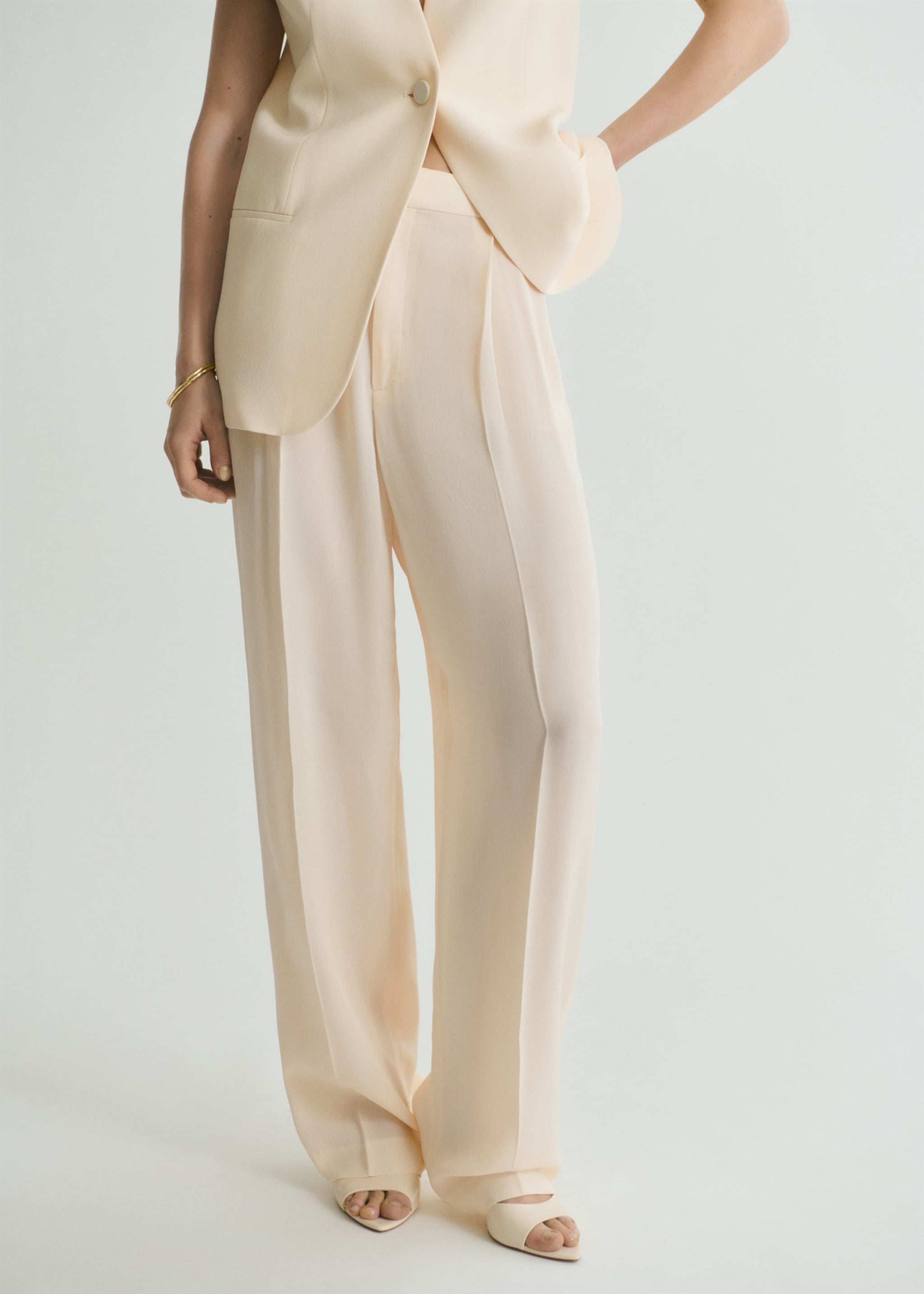 Pantalon costume droit fluide - Plan moyen