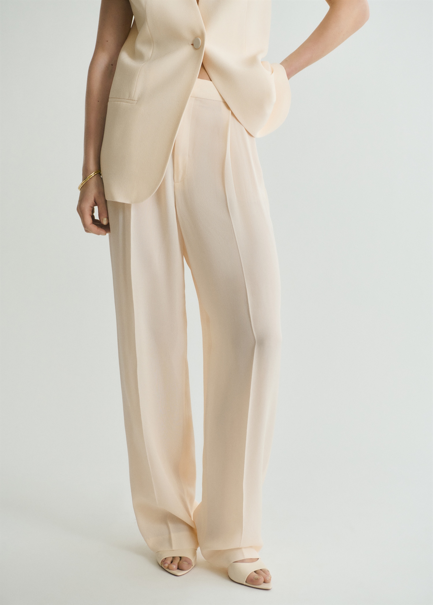 Pantalon costume droit fluide - Plan moyen