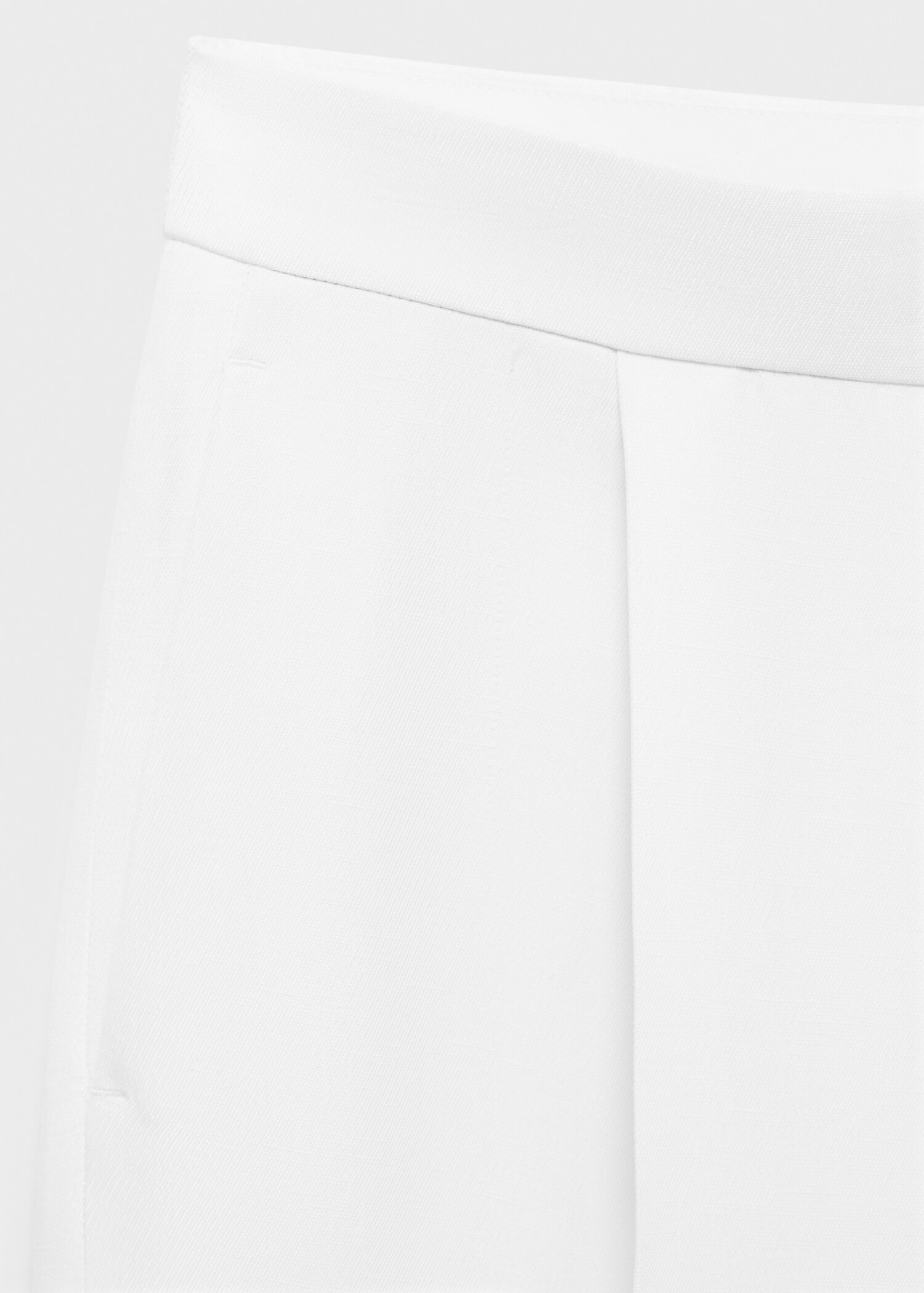 Linen-blend pleated trousers - Details of the article 0