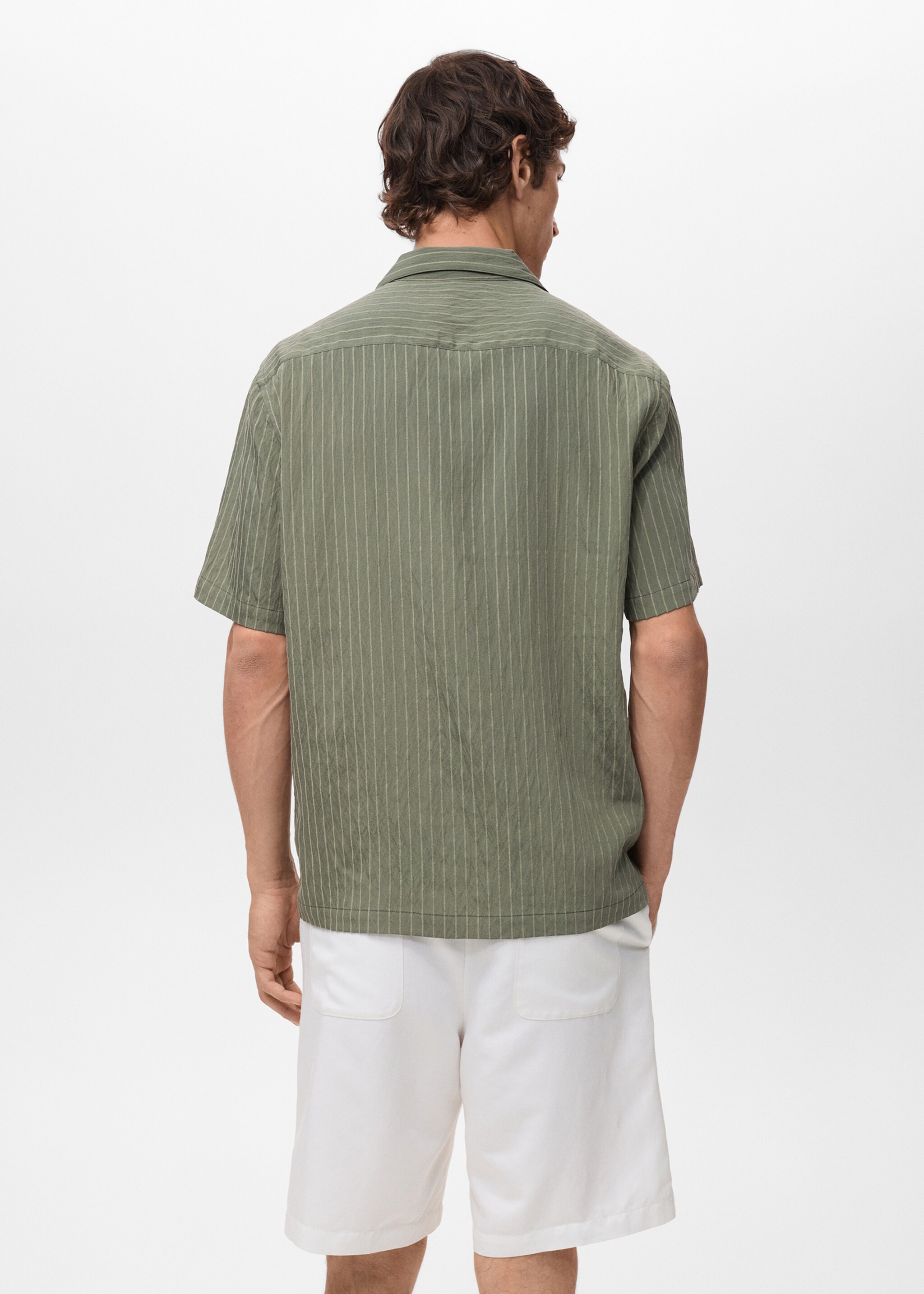 Short sleeve striped shirt - Reverse of the article
