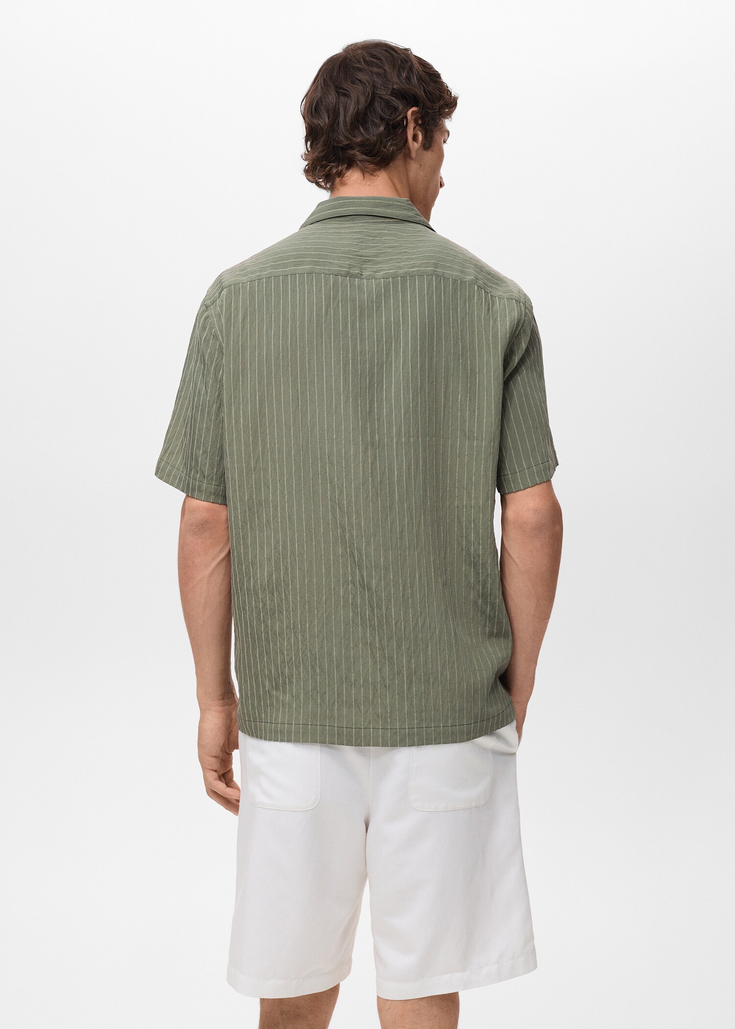Short sleeve striped shirt - Reverse of the article