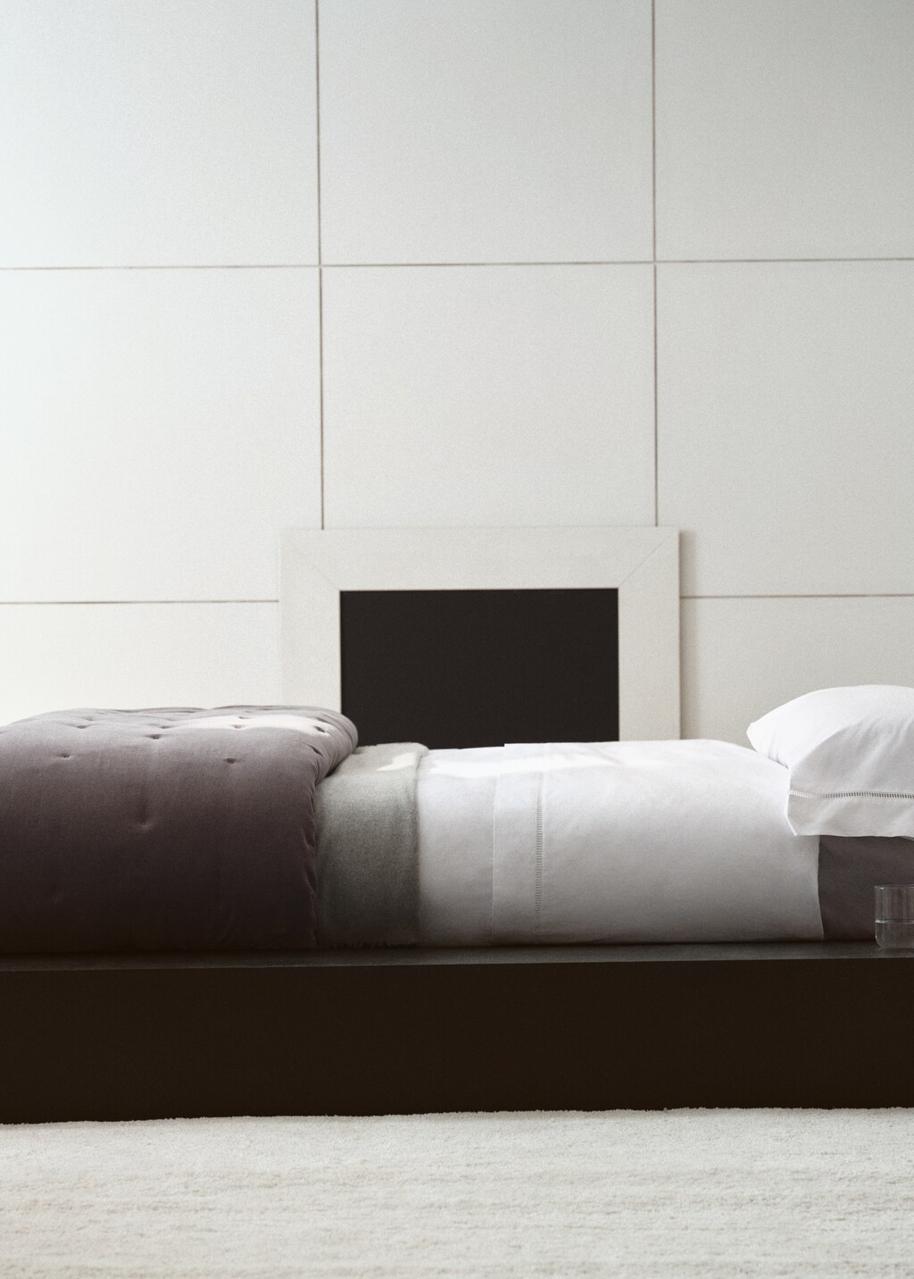 Cotton percale hemstitched top sheet for 150/160 cm bed