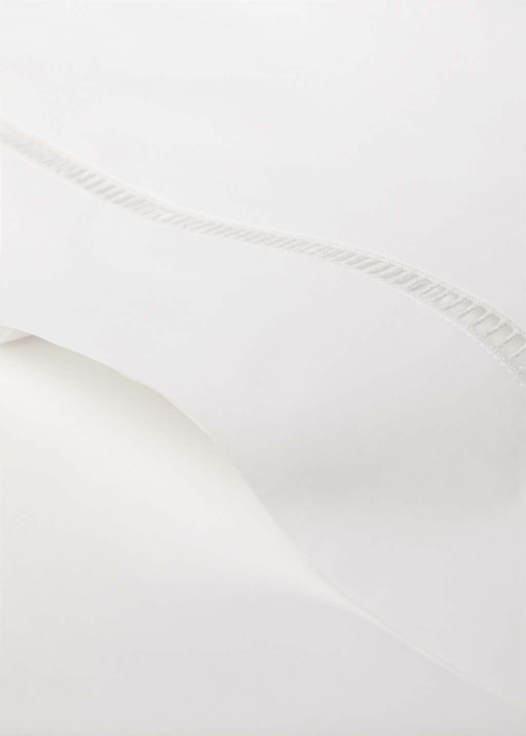 Cotton percale hemstitched top sheet for 180/200 cm bed