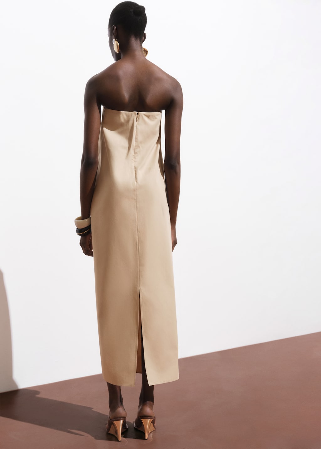 Mango Long dress with sweetheart neckline