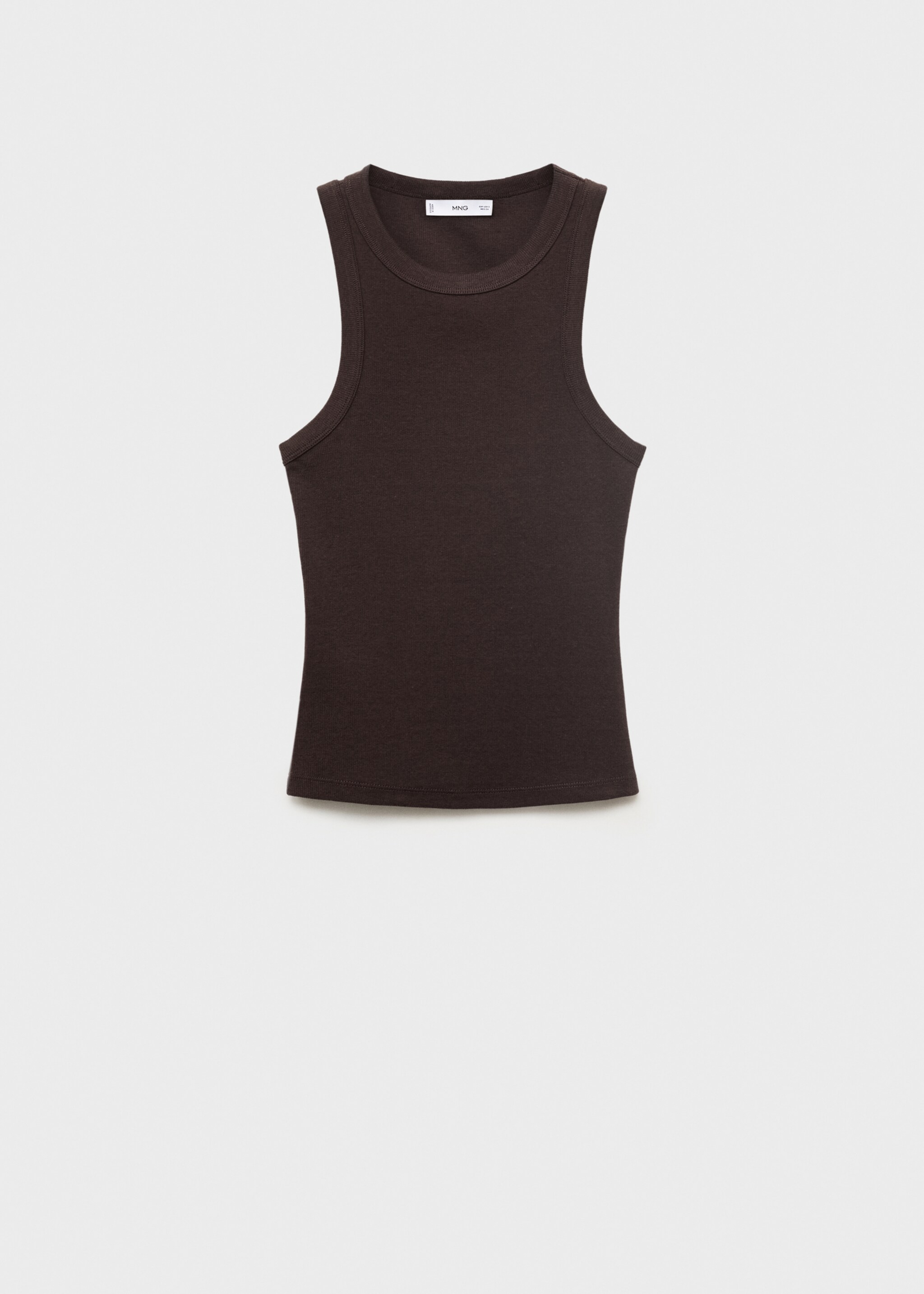 Ribbed cotton-blend top - Article without model