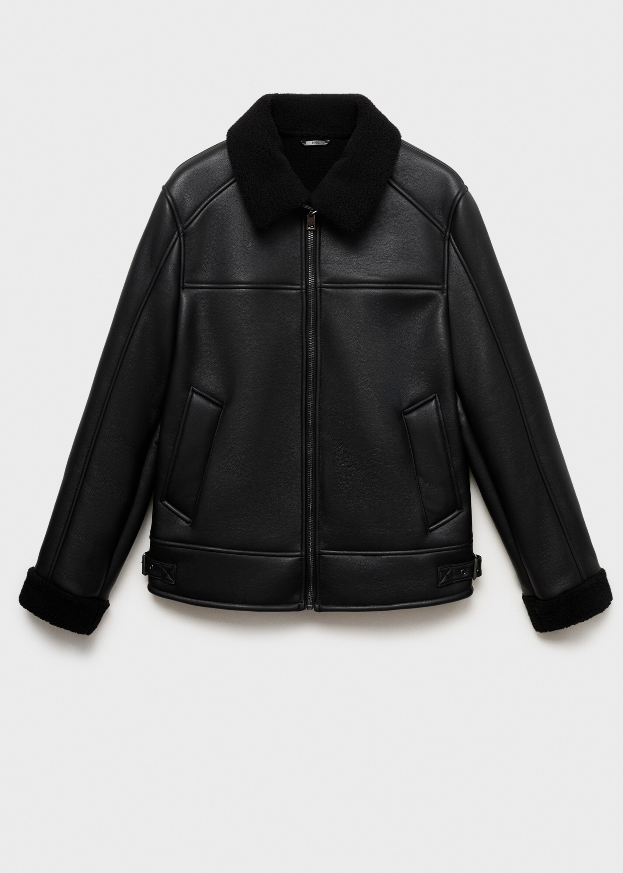 Double face sheepskin jacket - Article without model, Black. Ref: 17021519-00.