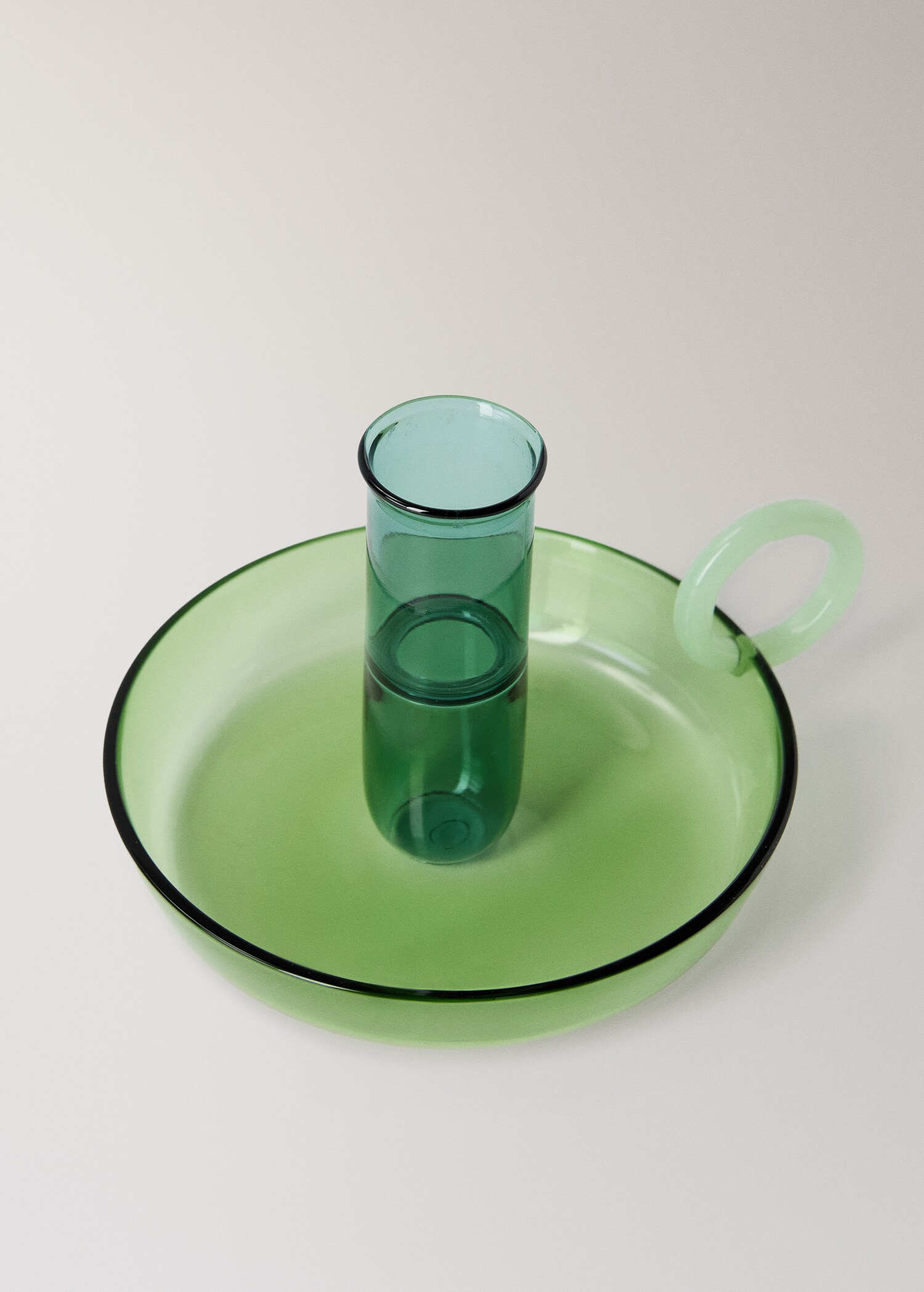 Borosilicate candelabra with two-tone handle - Details of the article 1