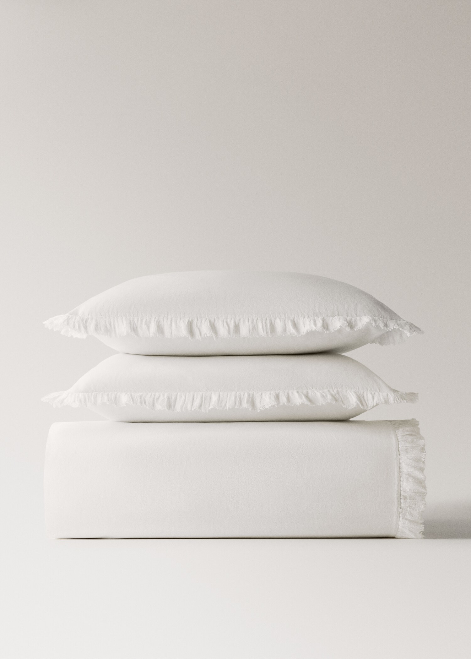 Perkal-Baumwolle Bettbezug mit Volant aus Gaze für ein 90 cm Bett - Artikel ohne Model