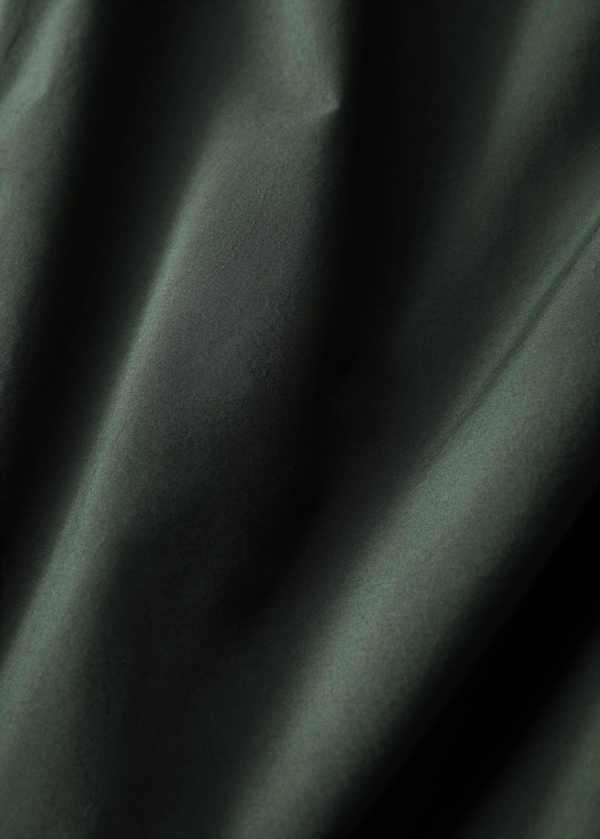 Housse de couette popeline de coton double surpiqûre lit 180/200 cm - Détail de l'article 2, Vert foncé. Ref: 17021536-00.