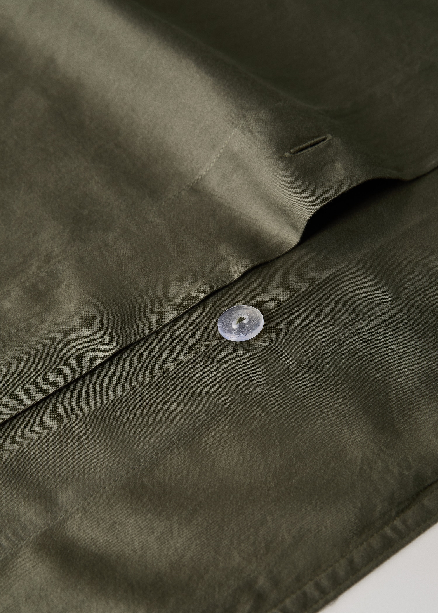Washed satin cotton double-stitched duvet cover King bed - Details of the article 1