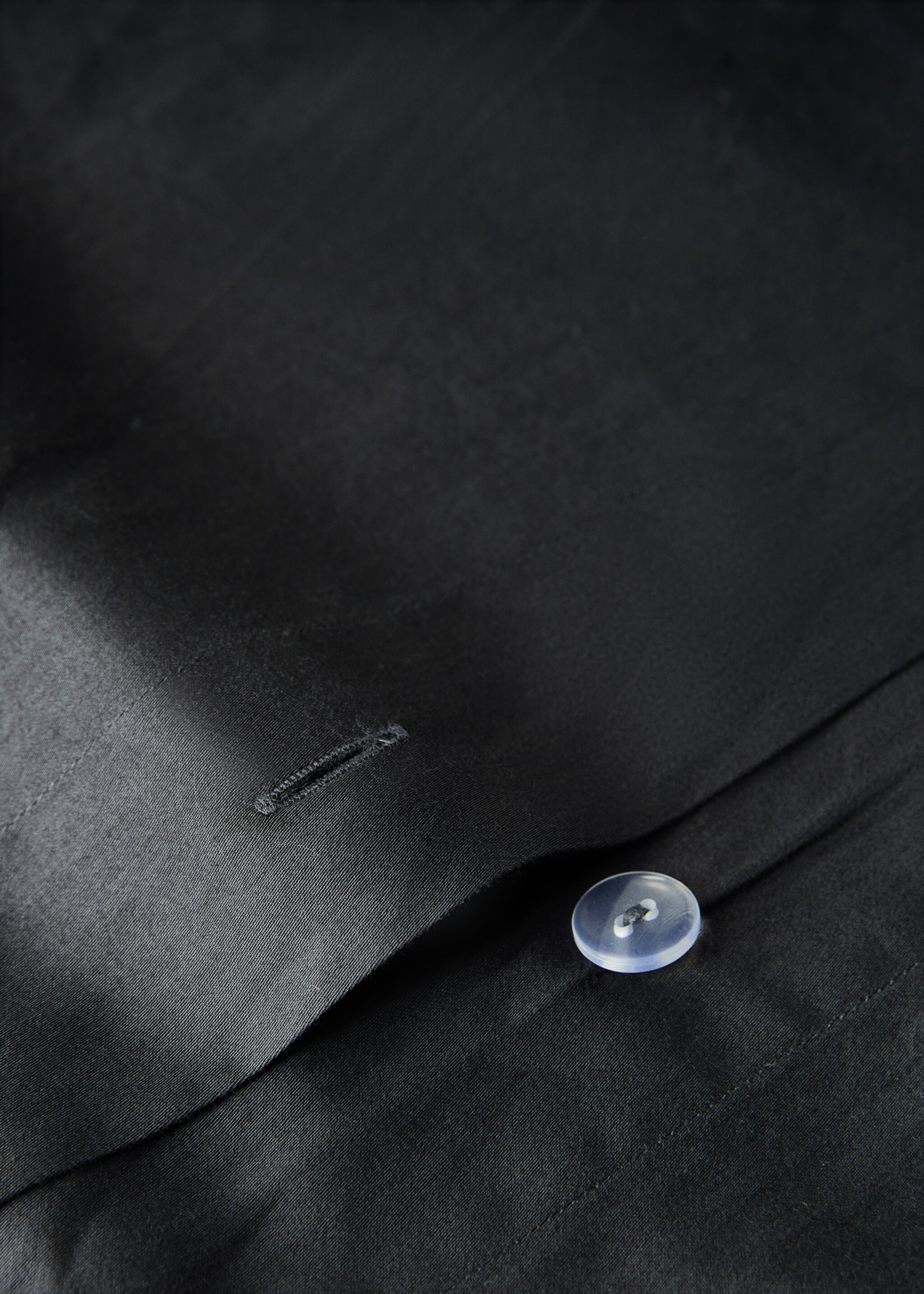 Bettbezug aus Baumwollsatin, zweifach gewaschen, gesteppt, 150/160 cm - Detail des Artikels 1, Anthrazit. Ref: 17021539-00.