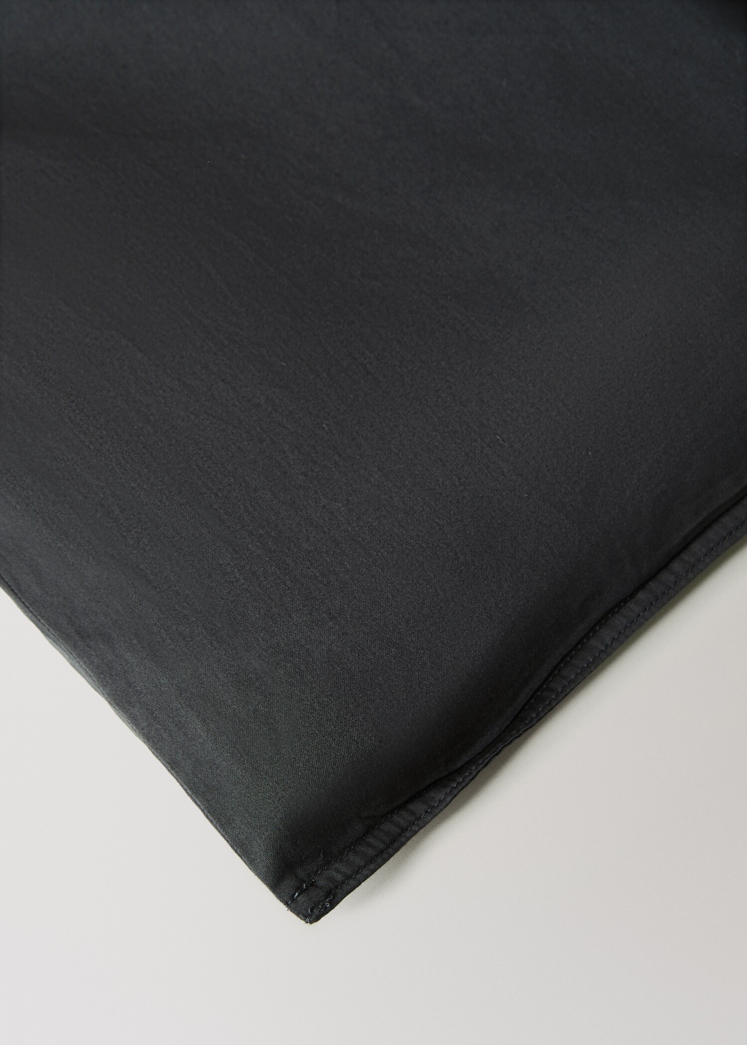 Washed satin cotton double-stitched duvet cover King bed - Details of the article 2
