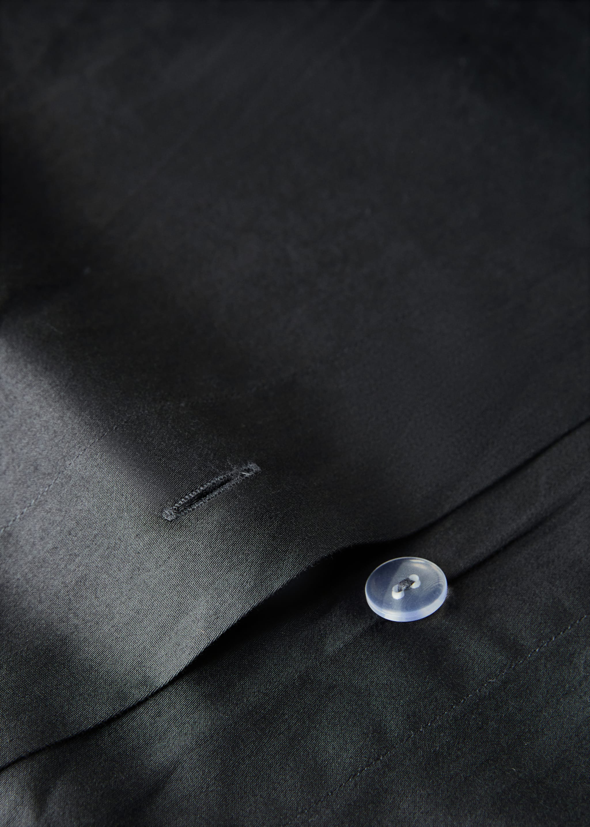 Funda nórdica algodón satén lavado doble pespunte cama 180/200 cm - Detalle del artículo 1, Gris antracita. Ref: 17021540-00.