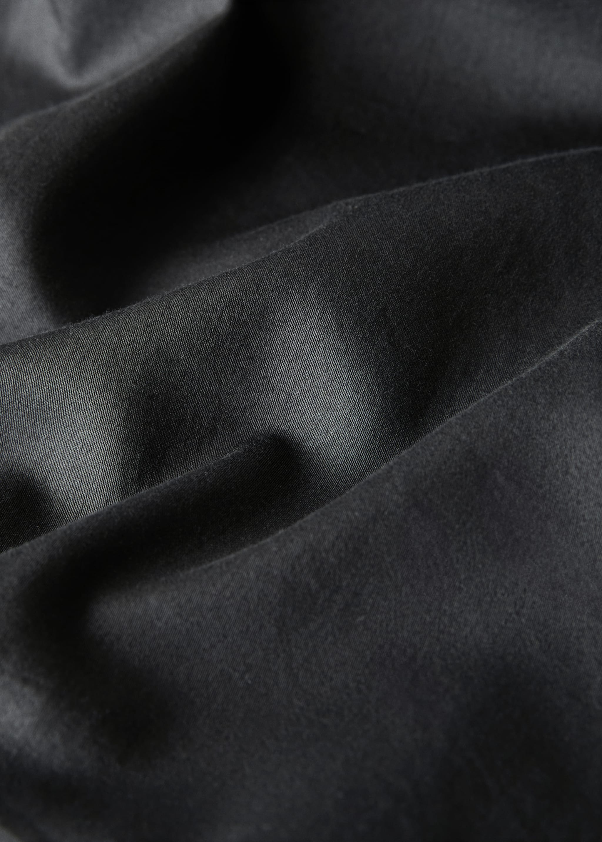 Funda nórdica algodón satén lavado doble pespunte cama 180/200 cm - Detalle del artículo 3, Gris antracita. Ref: 17021540-00.