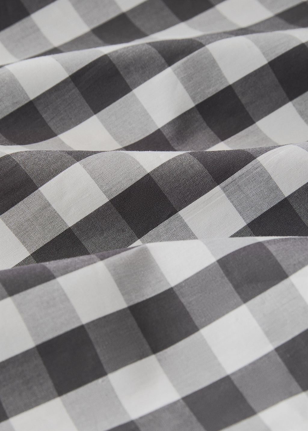 Percale cotton gingham check duvet cover for 150/160 cm bed