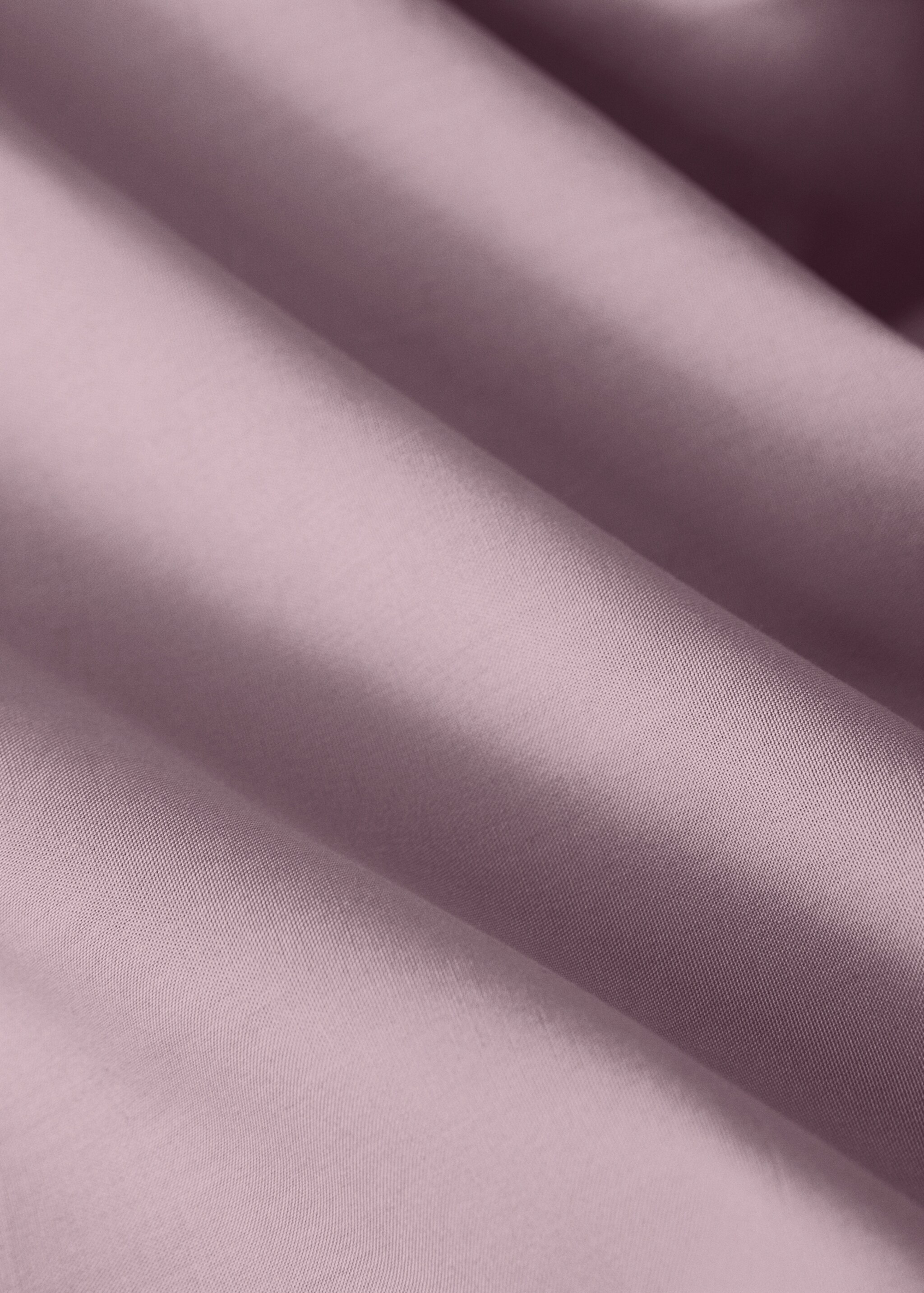 200-thread count percale cotton duvet cover with contrasting overlock for 180/200 cm bed - Details of the article 2, Plum. Ref: 17021552-00.