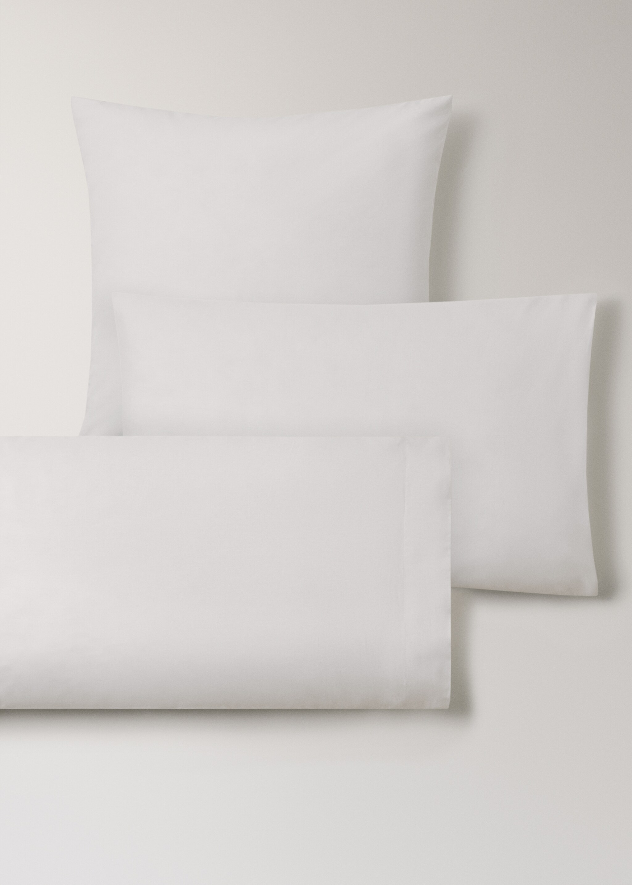 Dvije navlake za jastuke od pamučnog perkala 50 x 75cm - Detalji artikla 4, Svjetlosmeđa. Ref: 17021556-00.