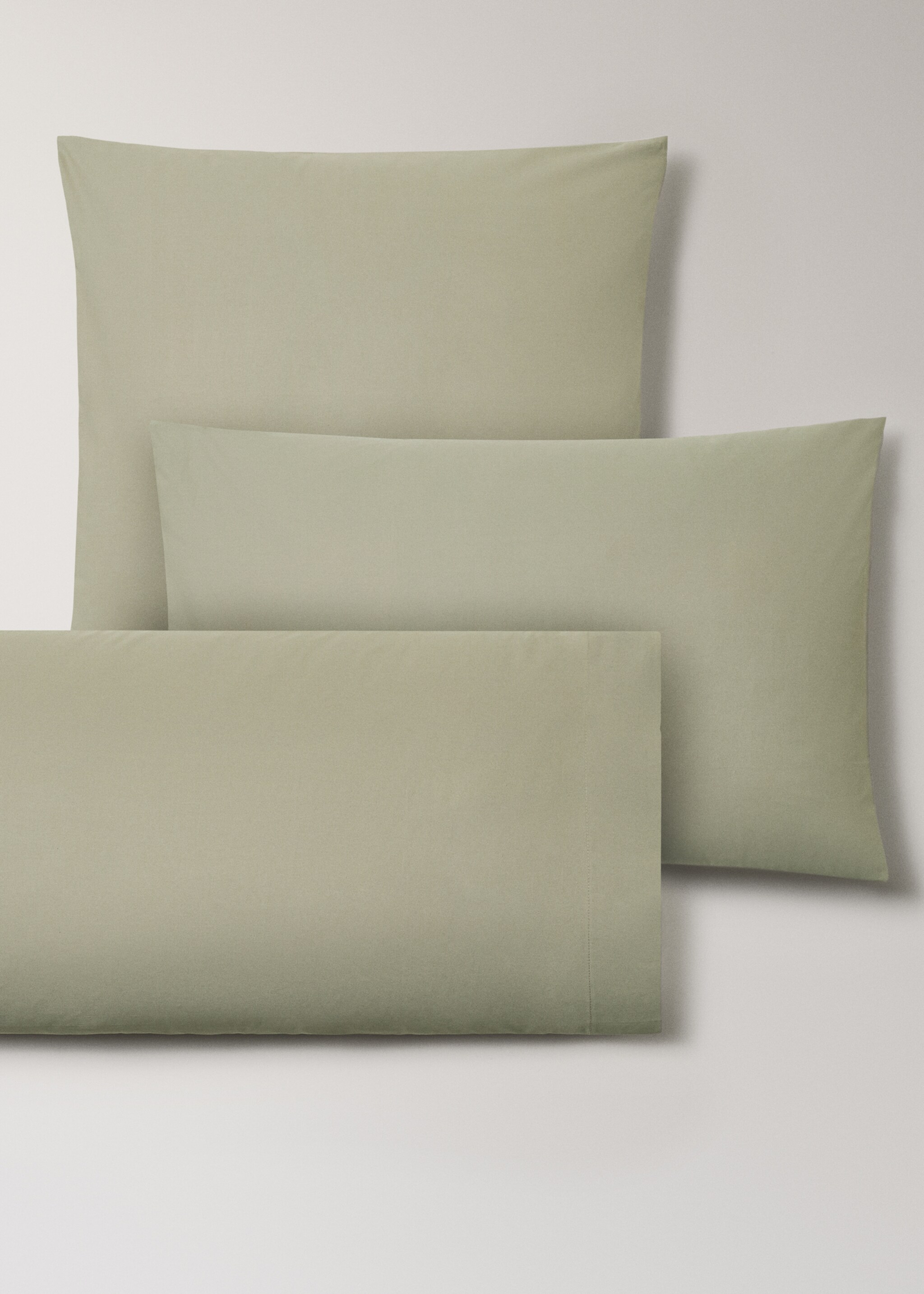 Dos fundas almohada algodón percal 50x75cm - Detalle del artículo 4, Verde. Ref: 17021556-00.