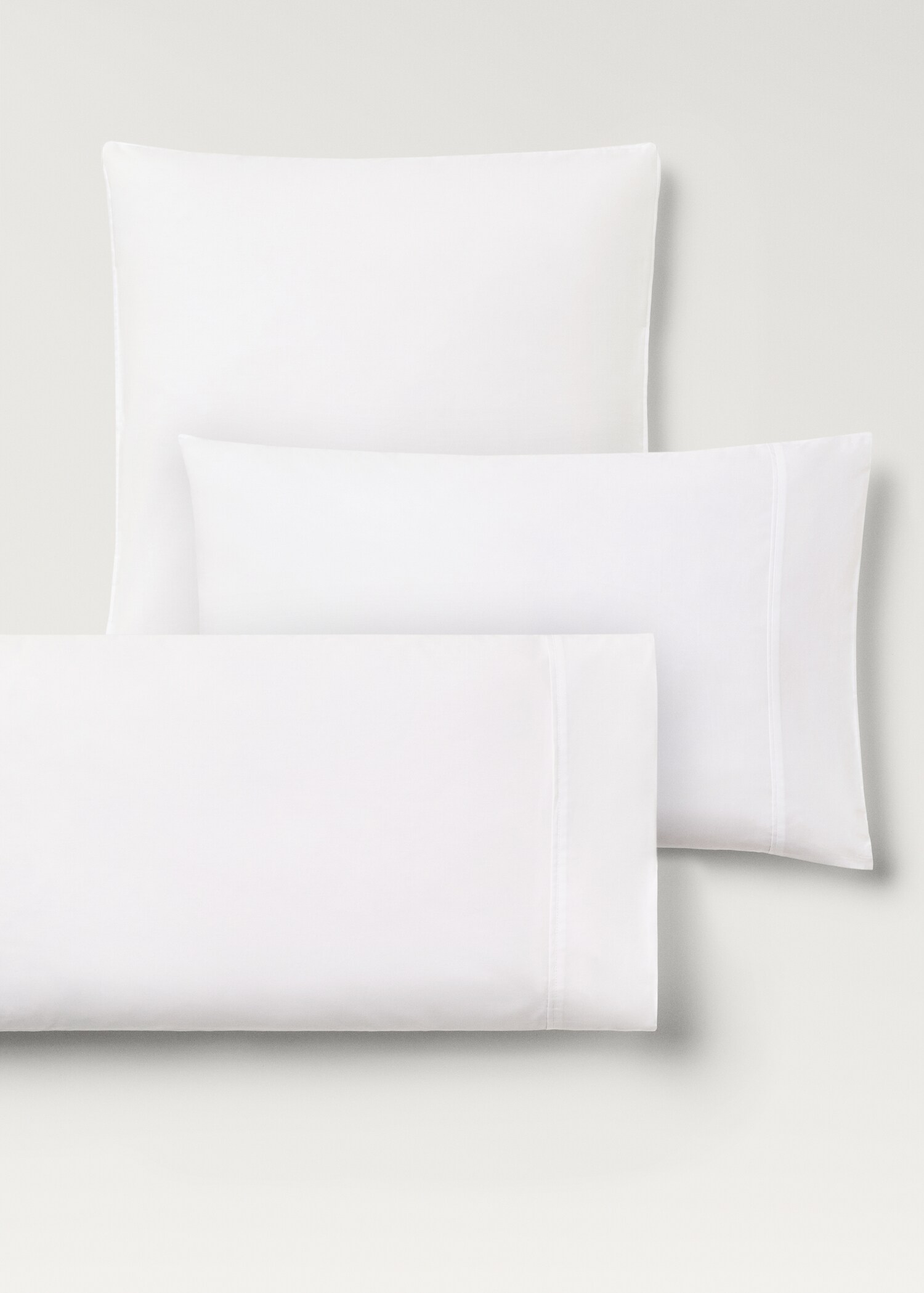 Two 300-thread percale cotton pillowcases 60x60 cm - Details of the article 4