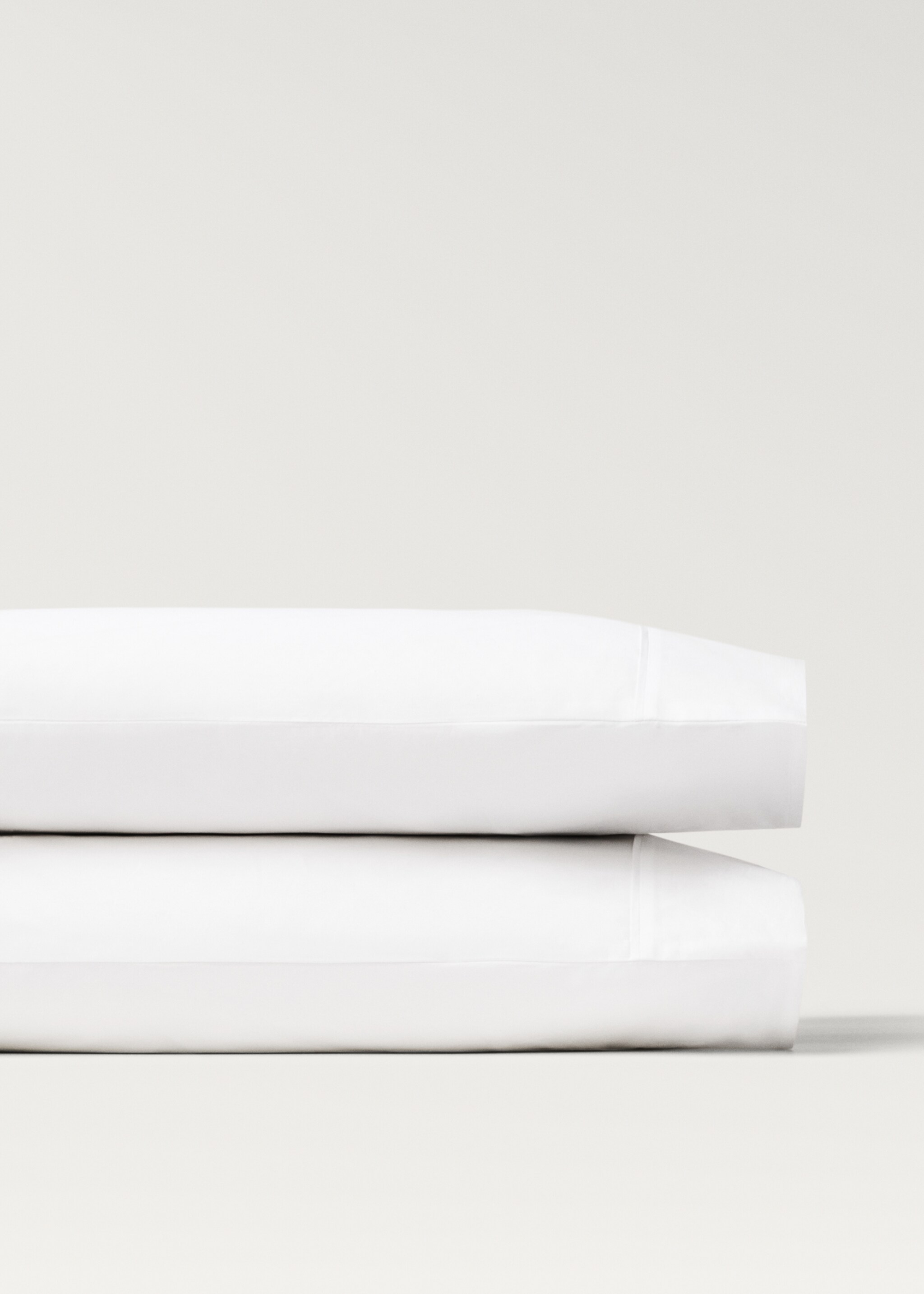 Deux taies d'oreiller percale de coton 300 fils 50x75 cm - Détail de l'article 1