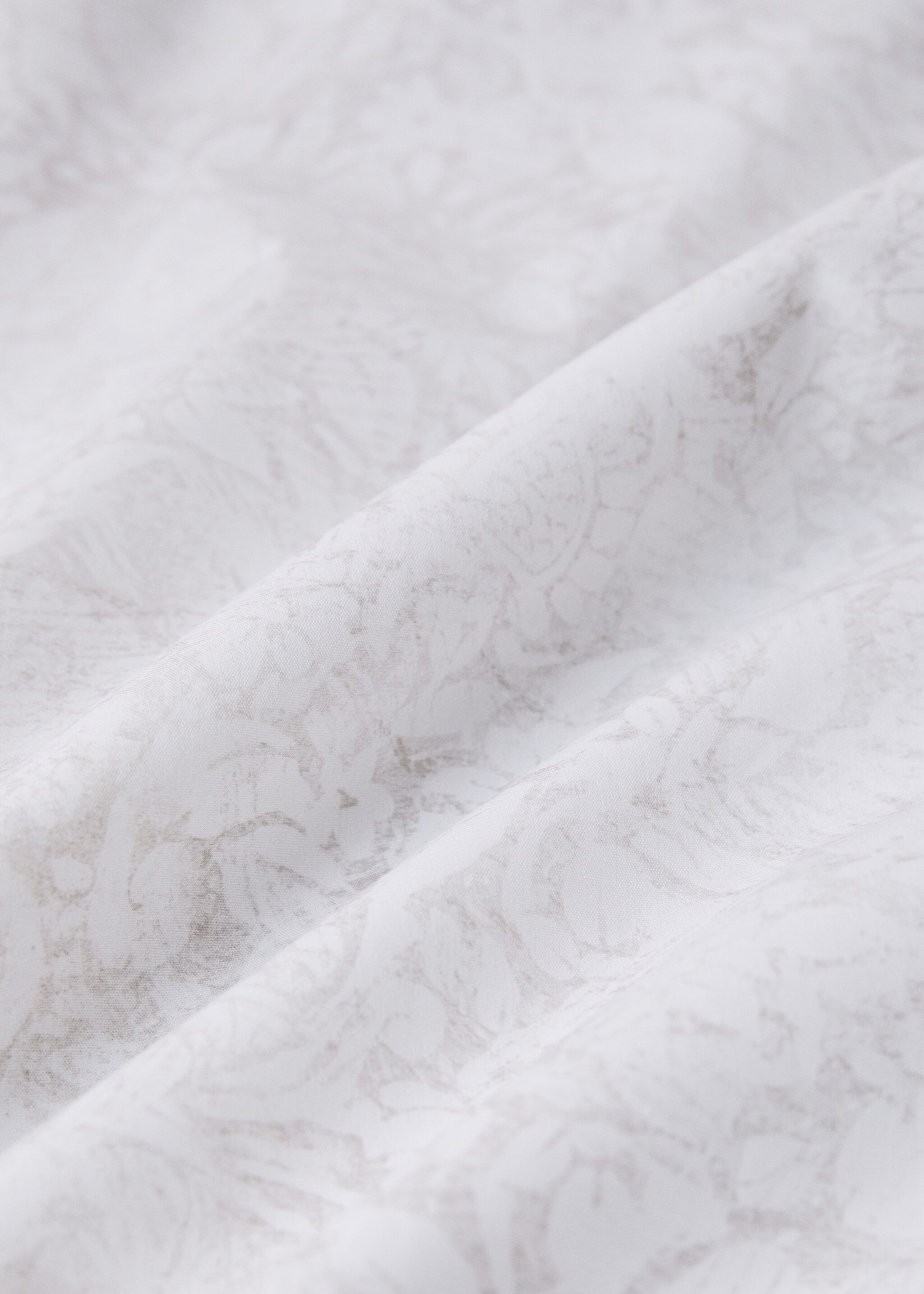 Överlakan i bomullspercale med suddigt blommönster 150/160 cm - Detaljer om artikeln 3, Beige. Ref: 17021575-00.