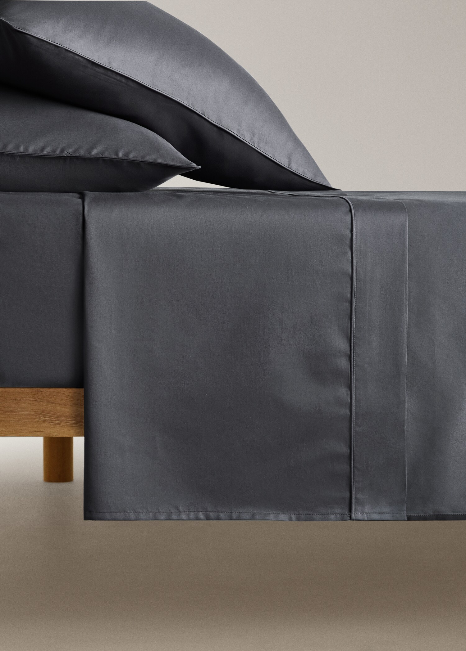 600-thread washed cotton top sheet for 135/140 cm bed - Article without model