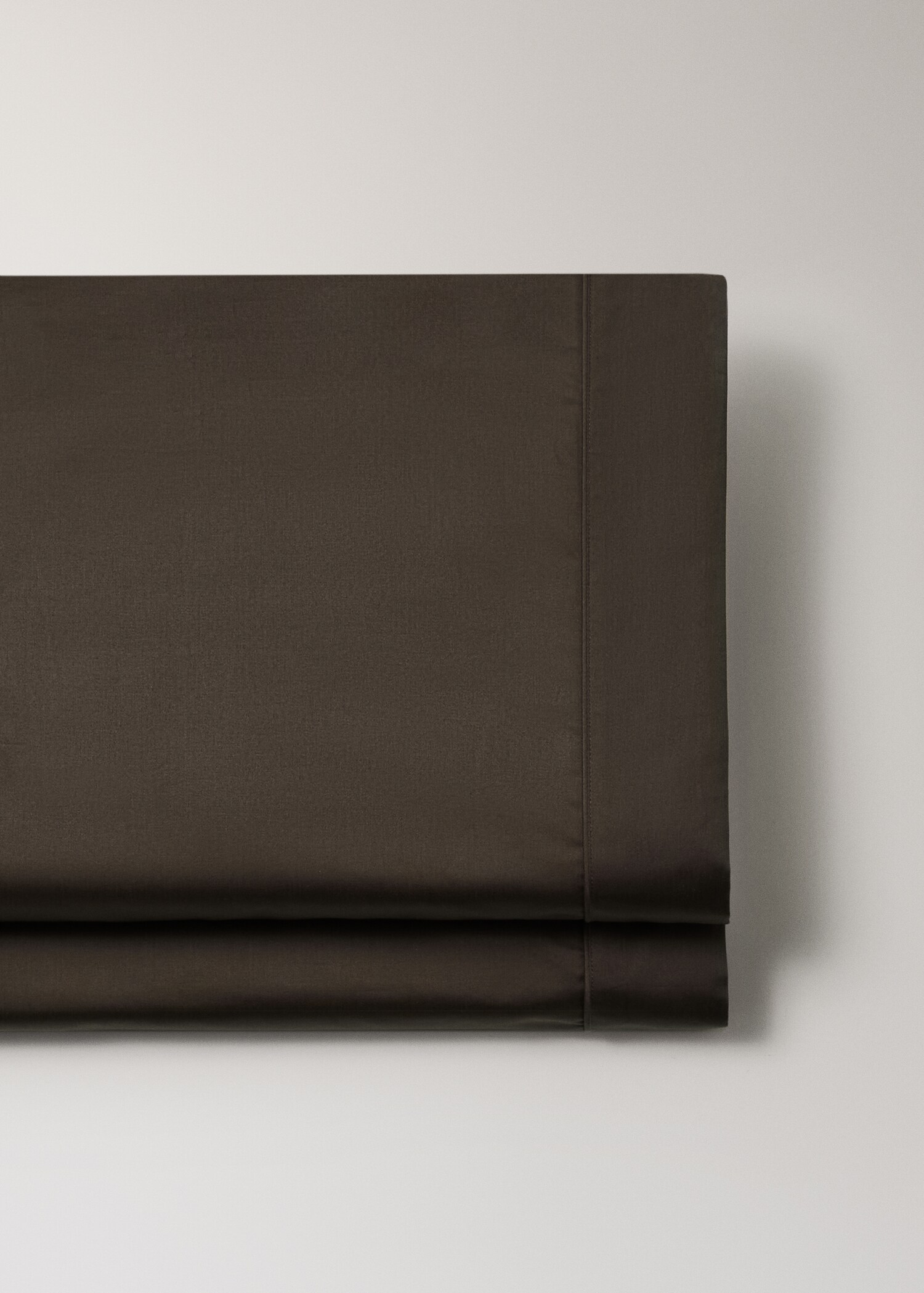 Drap plat coton satin 600 fils finition liseré lit 200 cm - Détail de l'article 3