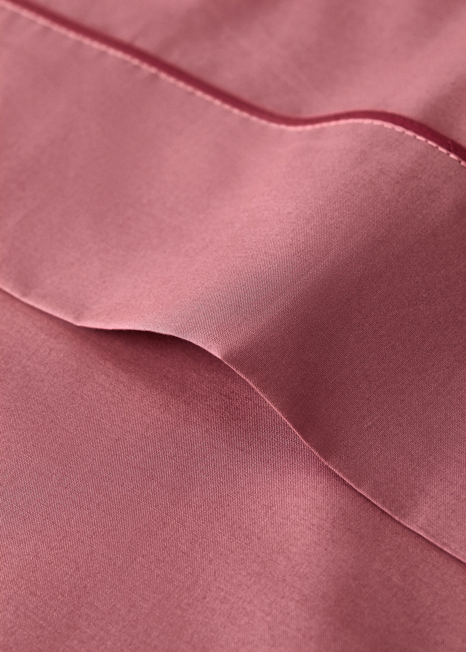 Reversible cotton percale flat sheet with contrast piping for a 90 cm bed - Details of the article 1