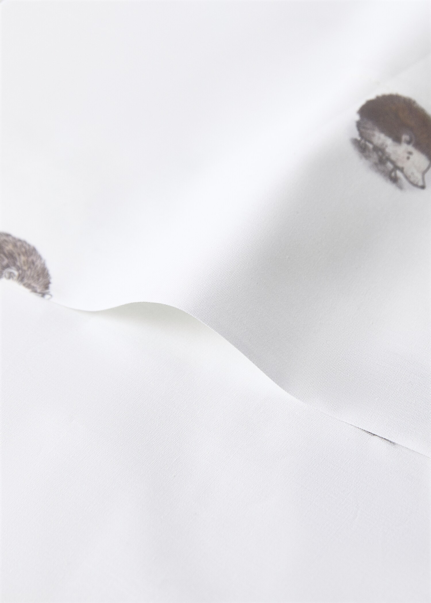 Children's top sheet cotton percale hedgehog print bed 90 cm - Details of the article 2