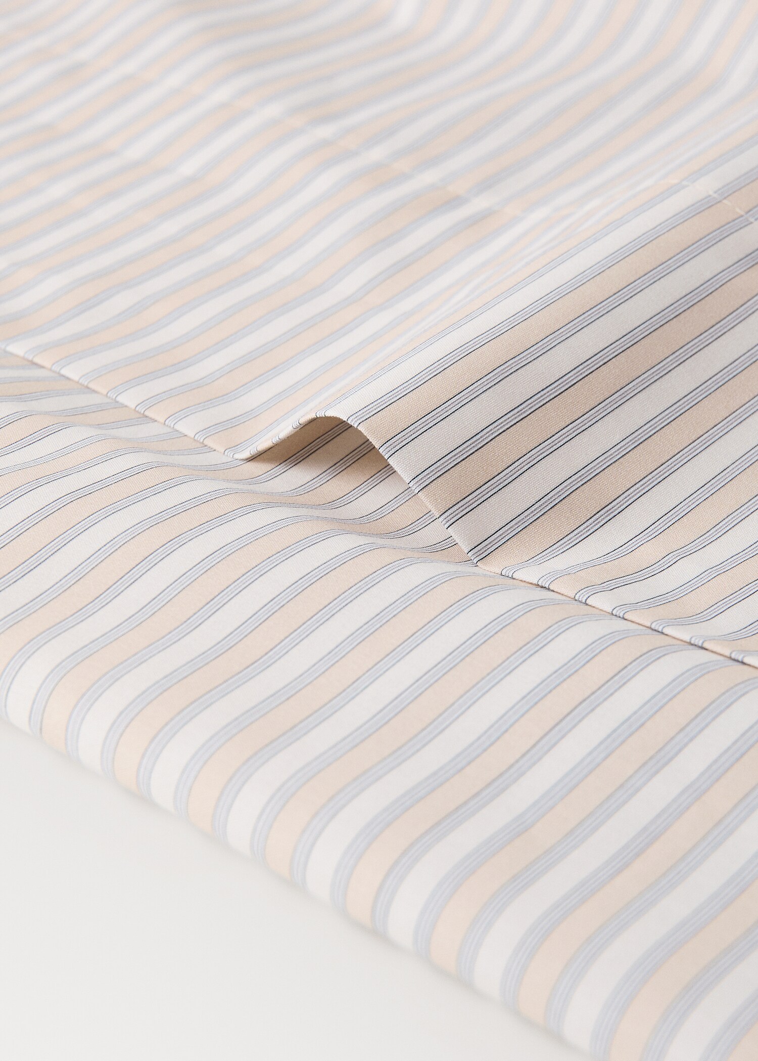 Children's top sheet, cotton percale, fine stripe print, bed 135/140 cm - Details of the article 1
