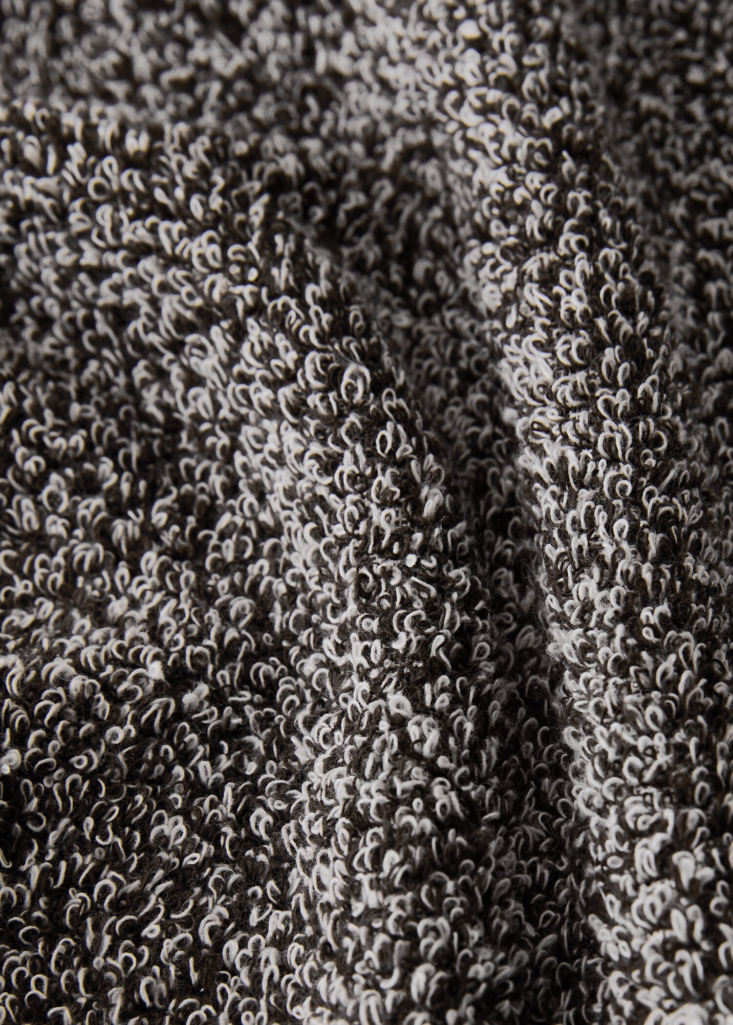 Two-tone melange cotton hand towel - Details of the article 1