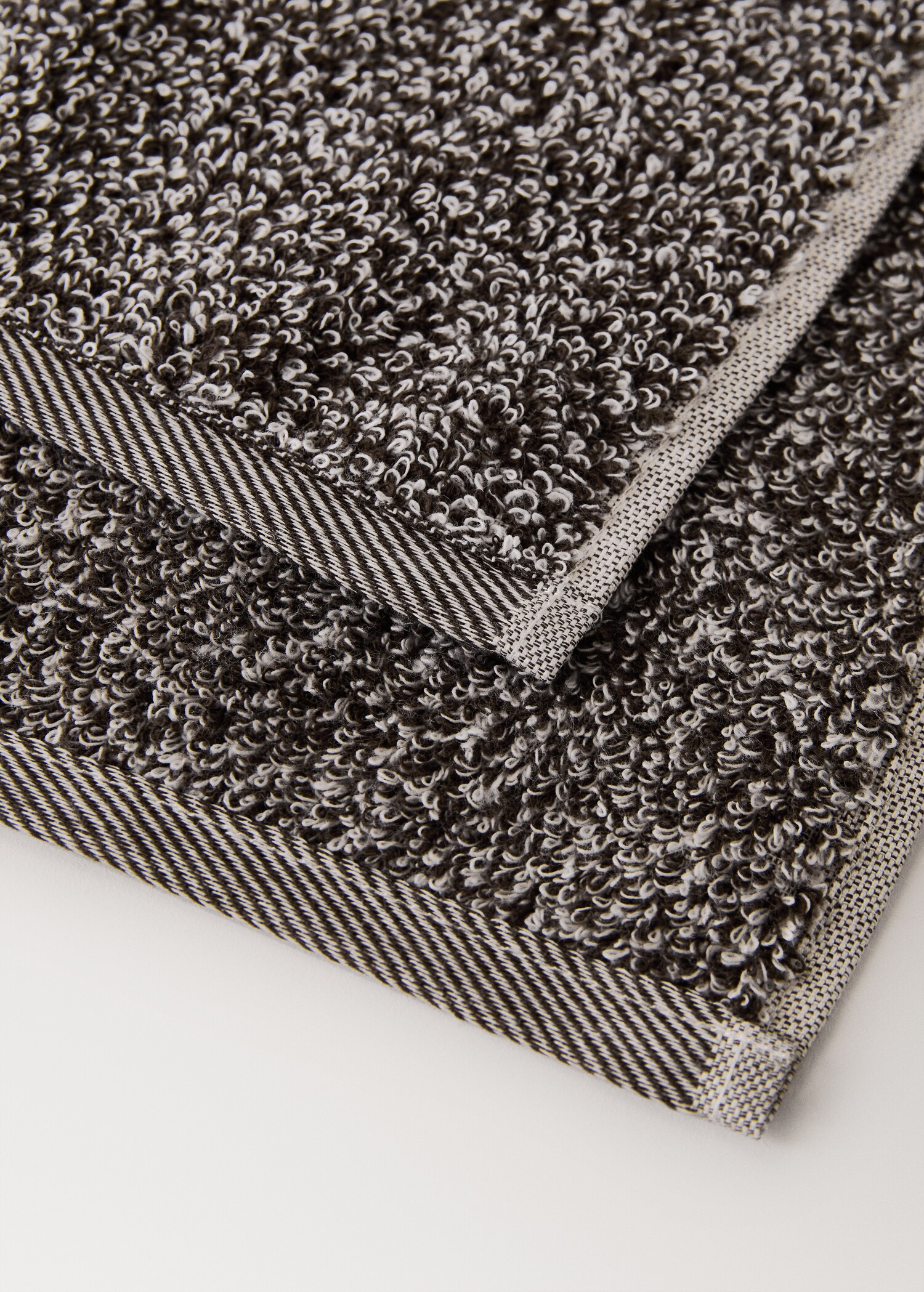 Two-tone melange cotton hand towel - Details of the article 2