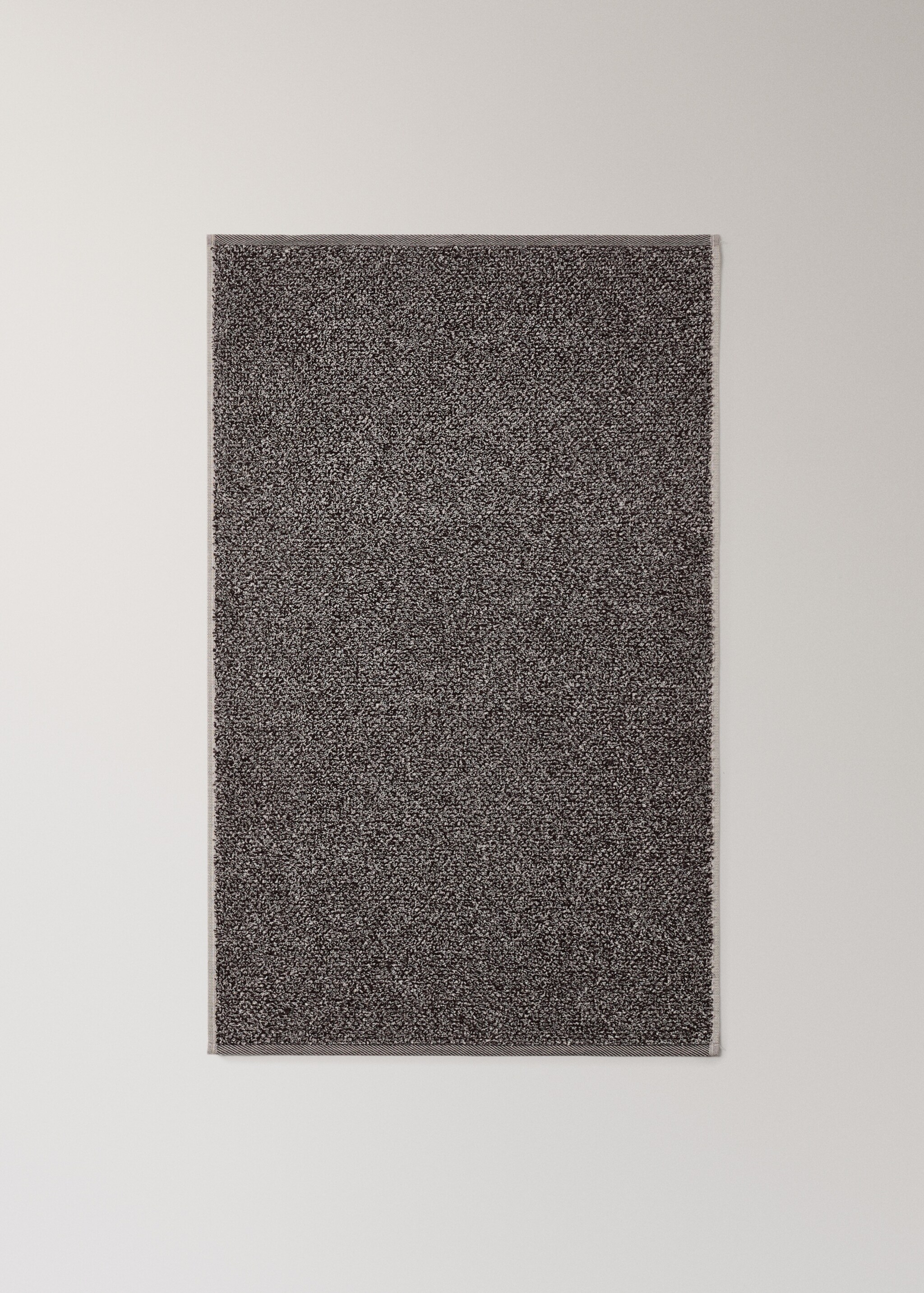 Cotton-blend two-tone washbasin towel - Details of the article 4, Chocolate. Ref: 17021594-00.