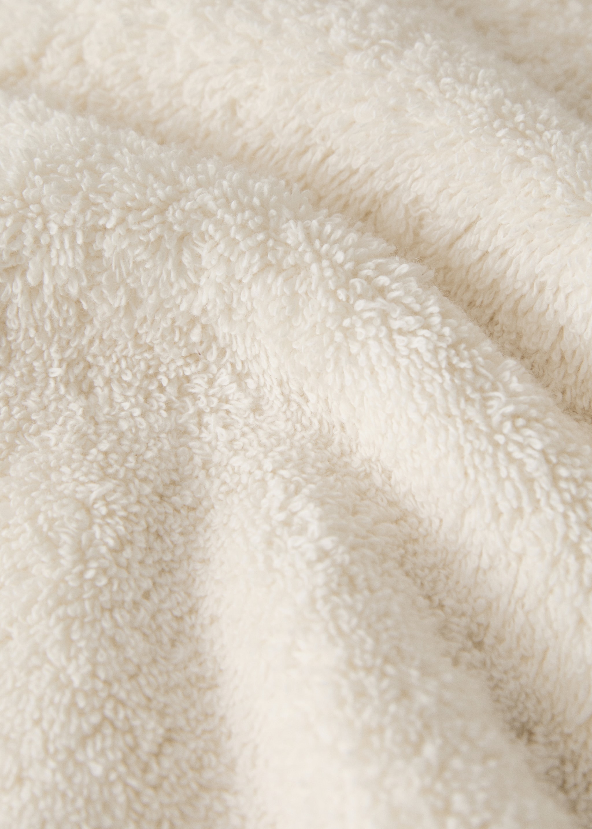 Soft cotton washbasin towel - Details of the article 1, Vanilla. Ref: 17021597-00.