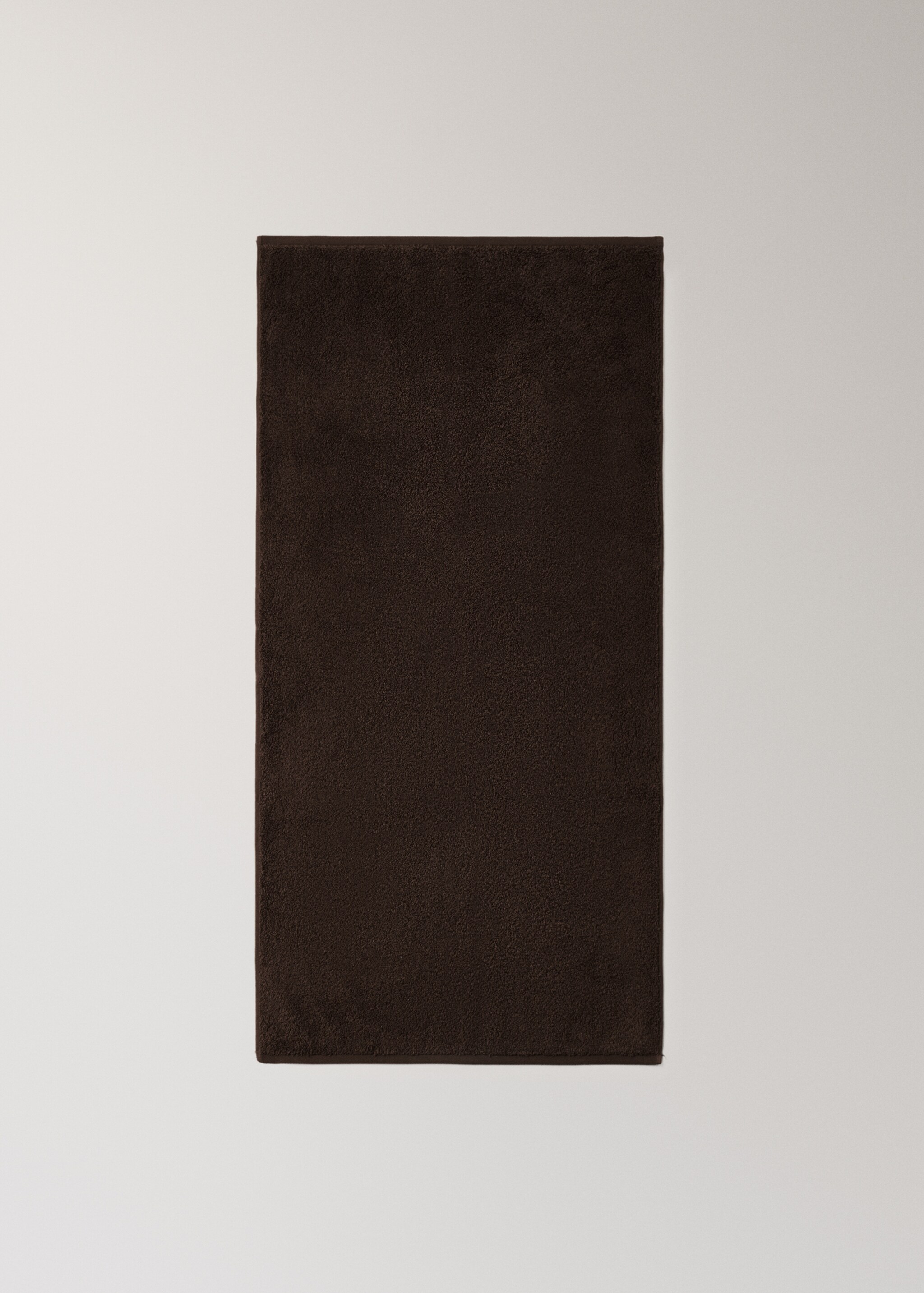 Soft cotton washbasin towel - Details of the article 4, Chocolate. Ref: 17021597-00.
