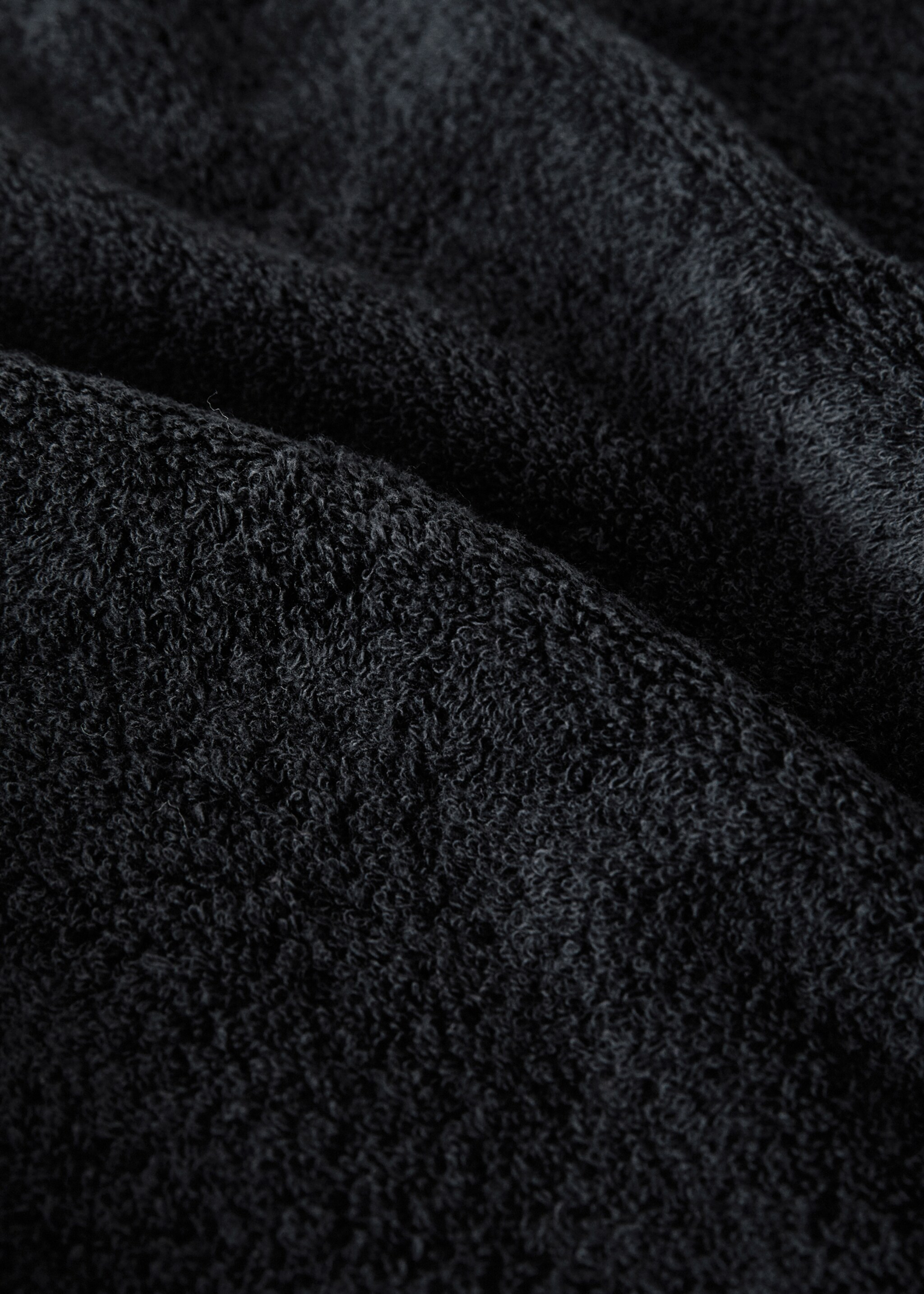 Soft cotton washbasin towel - Details of the article 1, Black. Ref: 17021597-00.