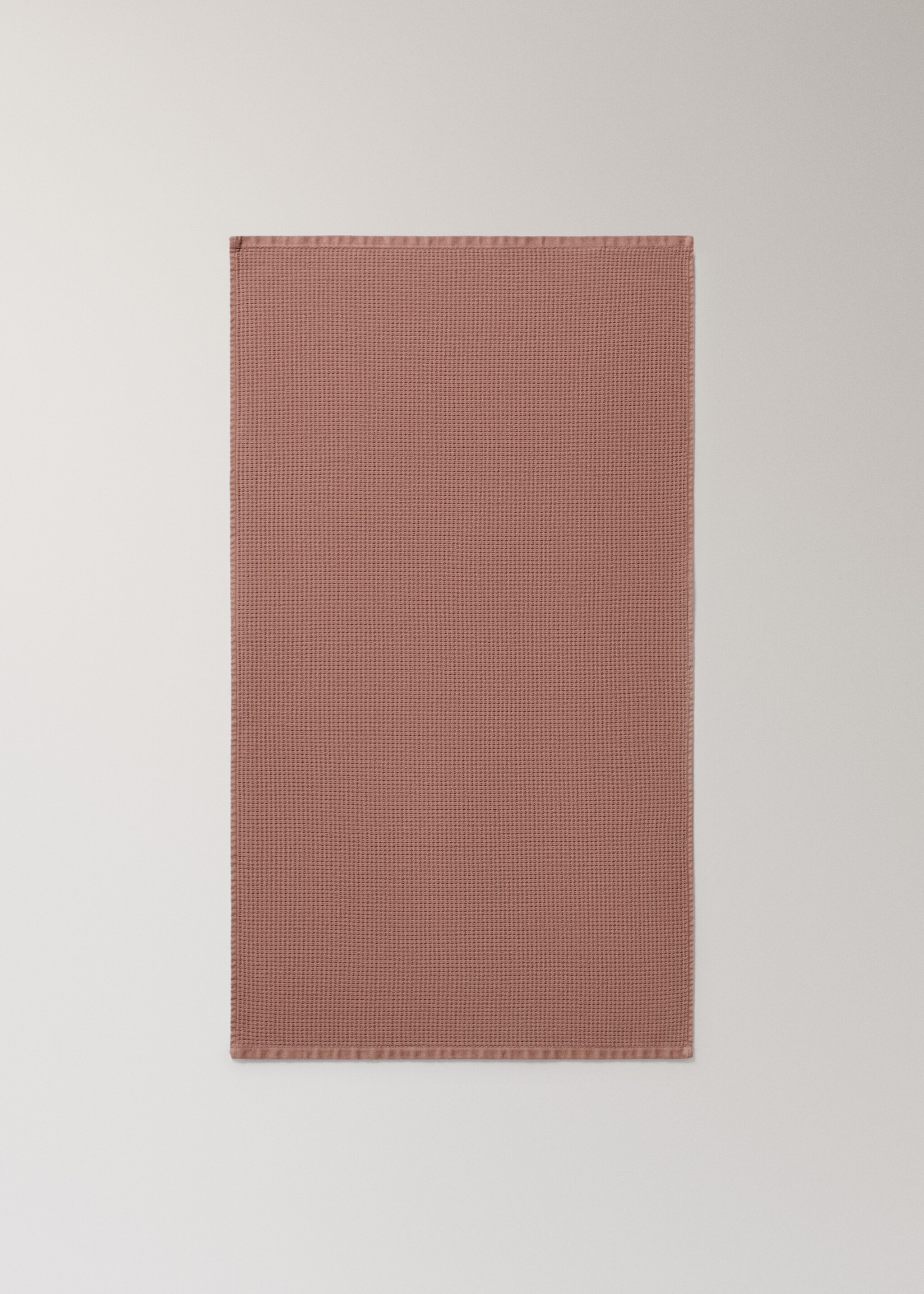 Reversible cotton washbasin towel - Details of the article 4, Russet. Ref: 17021600-00.
