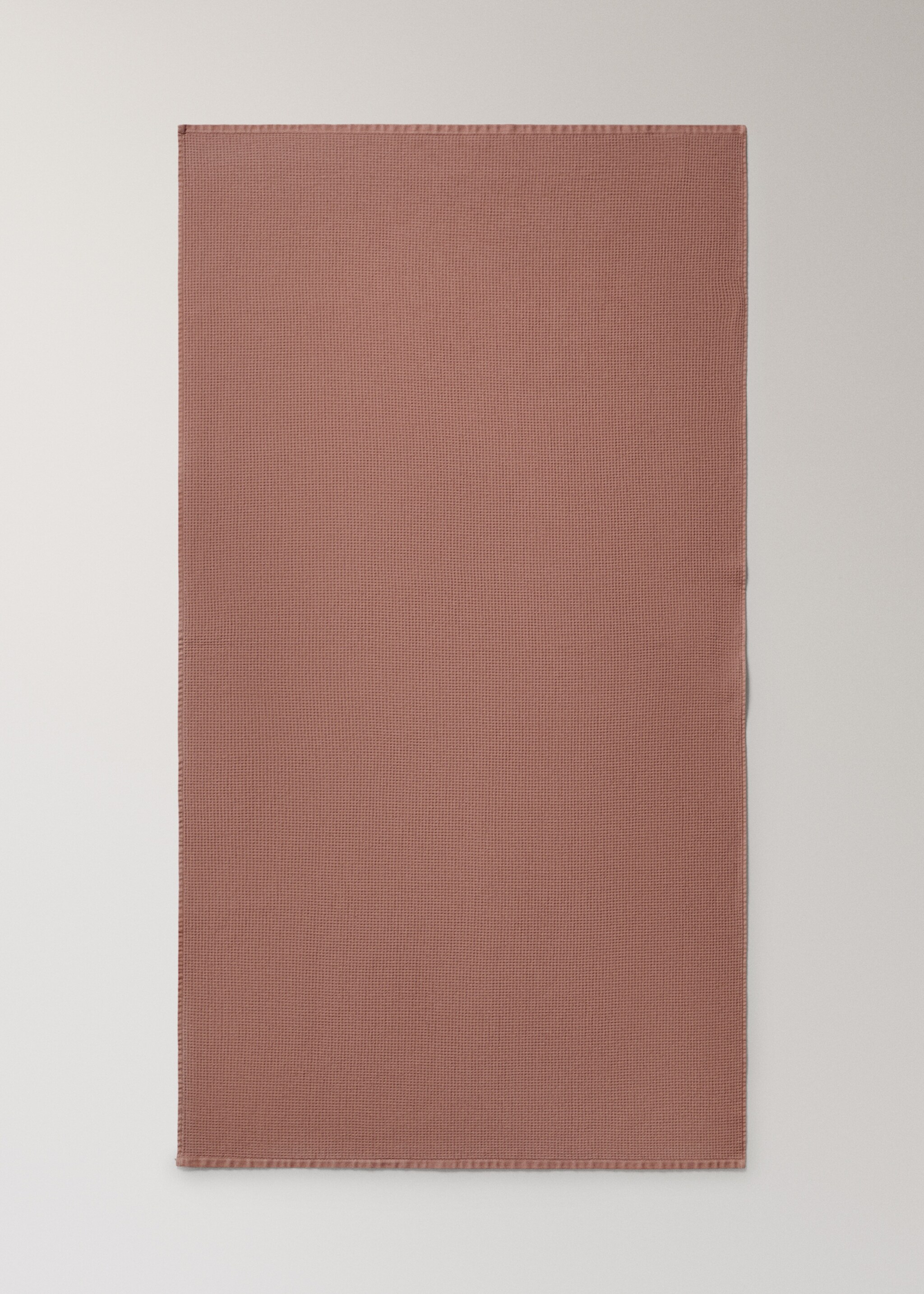 Reversible cotton bath towel - Details of the article 4, Russet. Ref: 17021601-00.