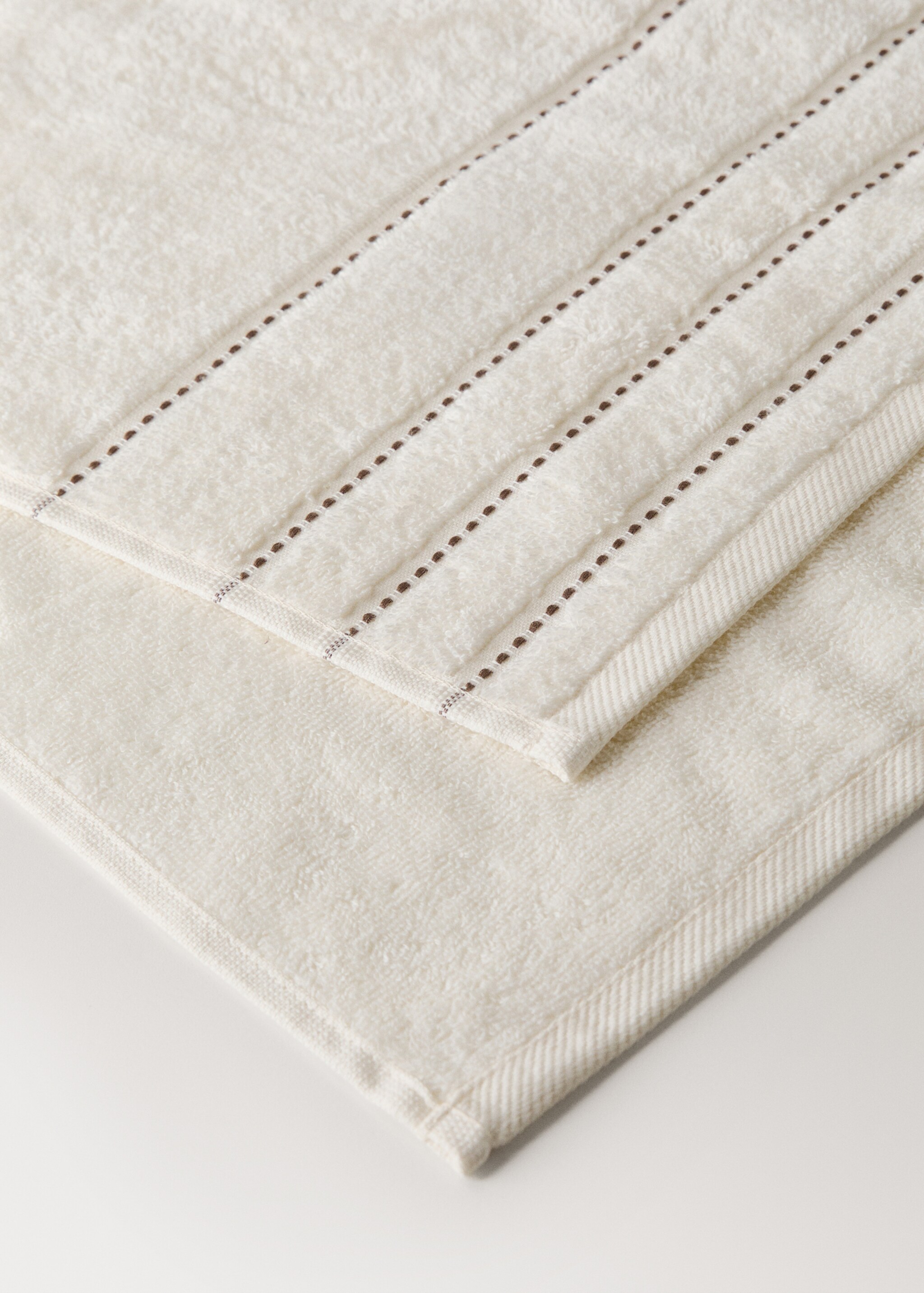 Towel velvet - Details of the article 1, Off White. Ref: 17021607-00.