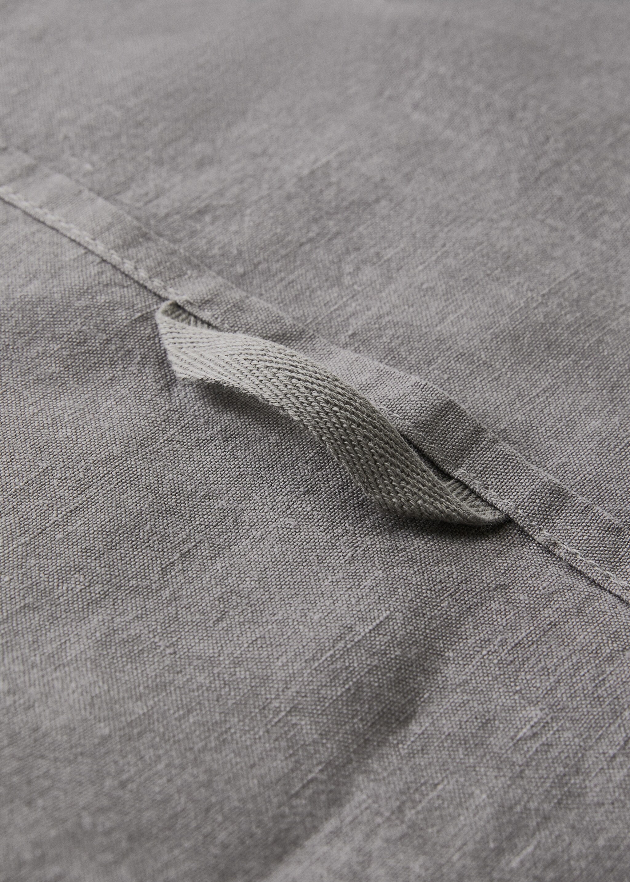 Serviette lin finition dentelle - Détail de l'article 4, Gris. Ref: 17021608-00.