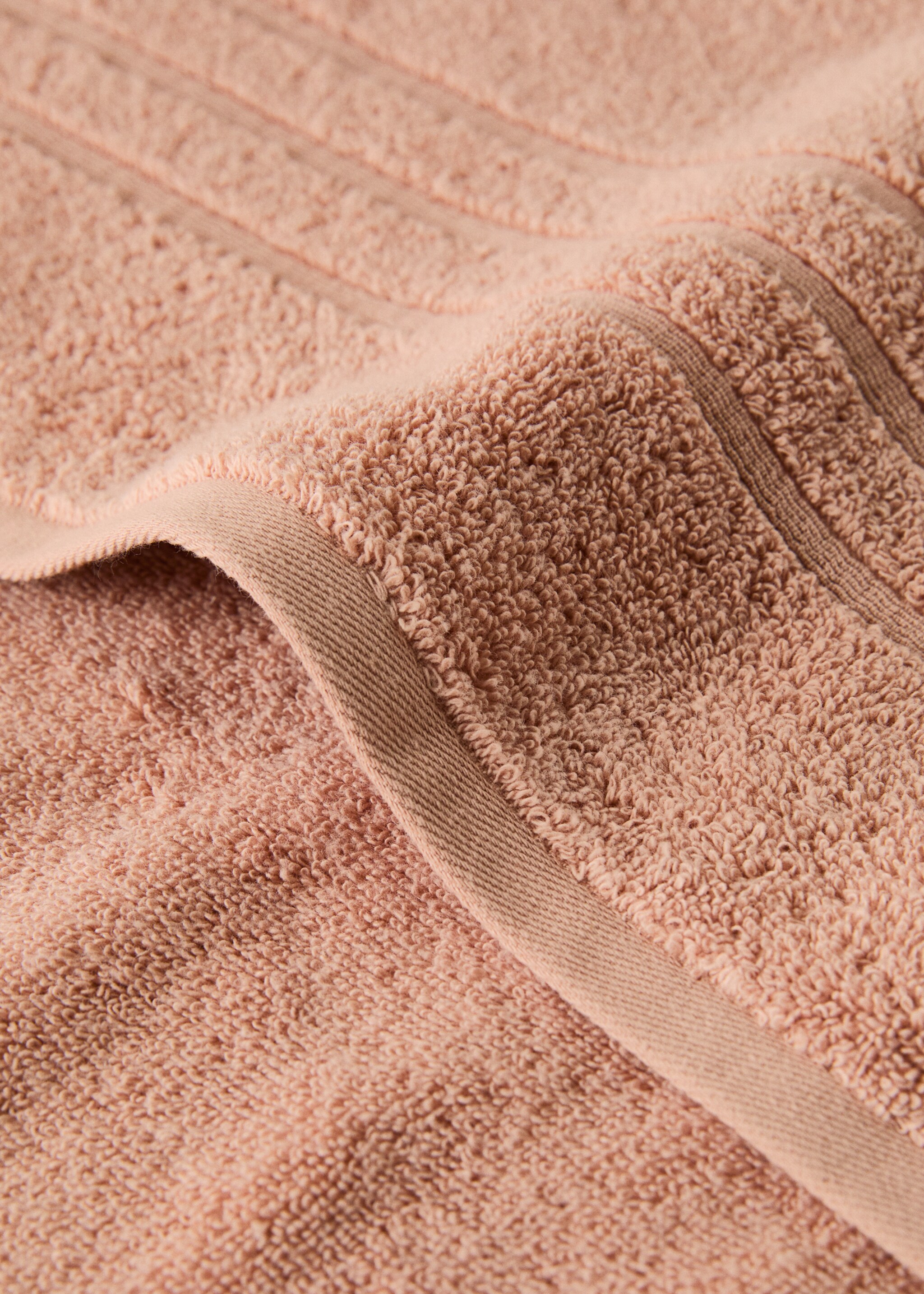 Terry cotton towel - Details of the article 1, Salmon. Ref: 17021612-00.