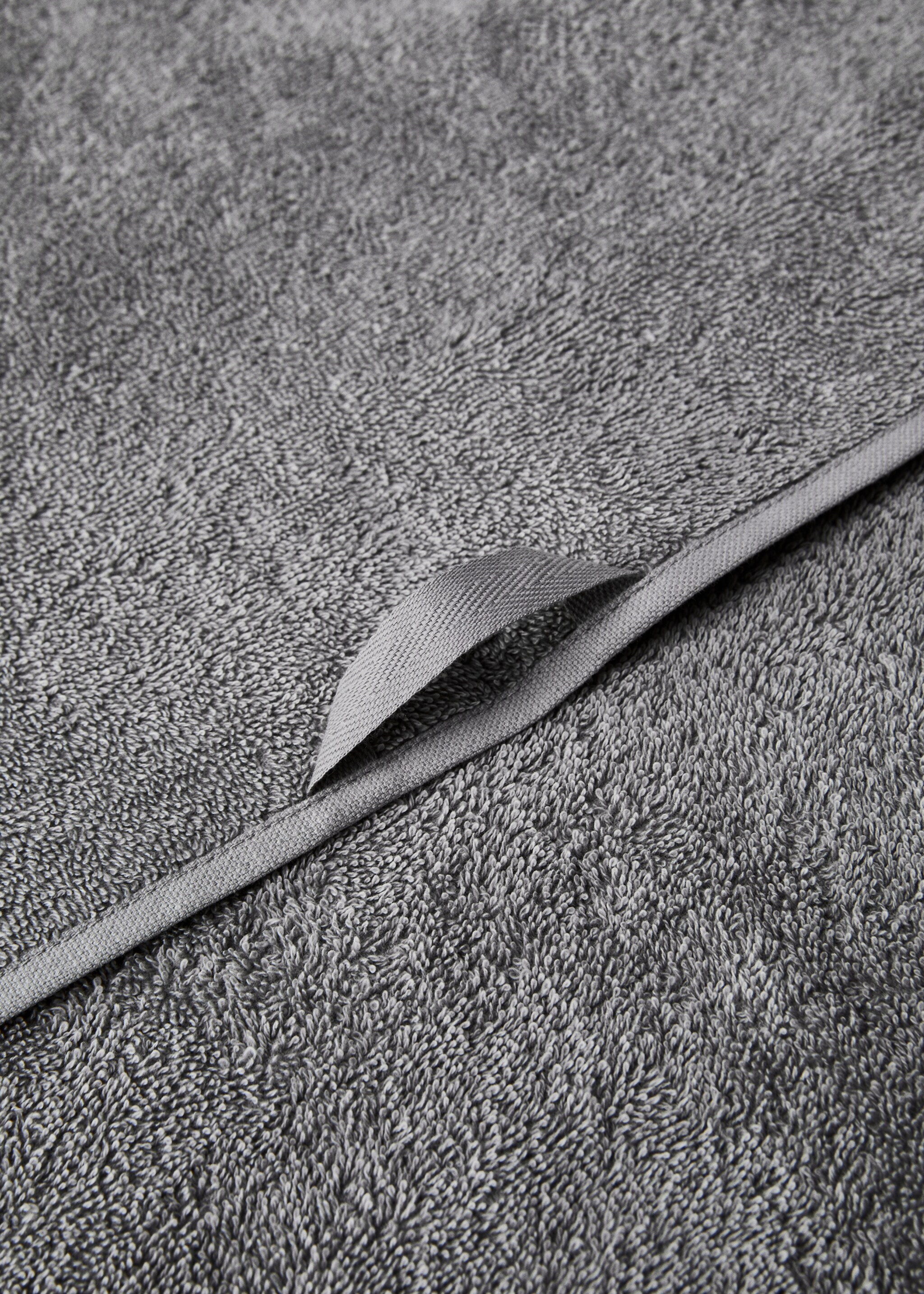 Cotton bath towel - Details of the article 3, Grey. Ref: 17021613-00.