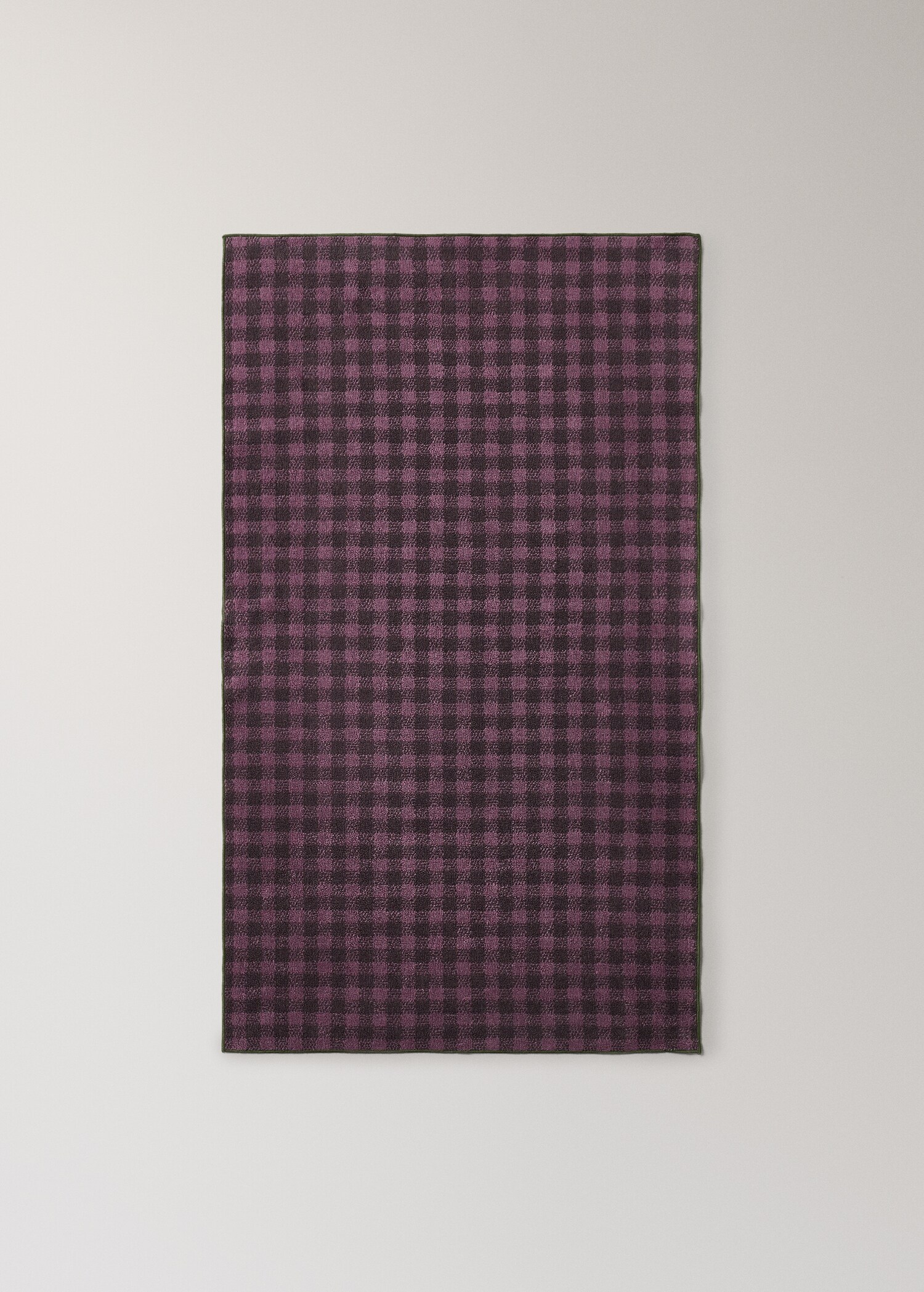 Serviette toilette coton à carreaux overlock - Détail de l'article 4